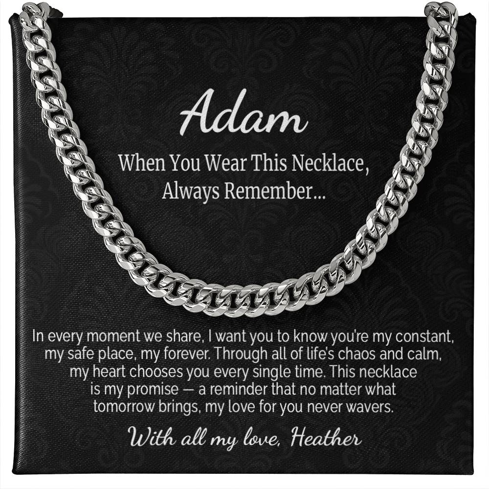 Promise Necklace For Him With Custom Message - c469a25