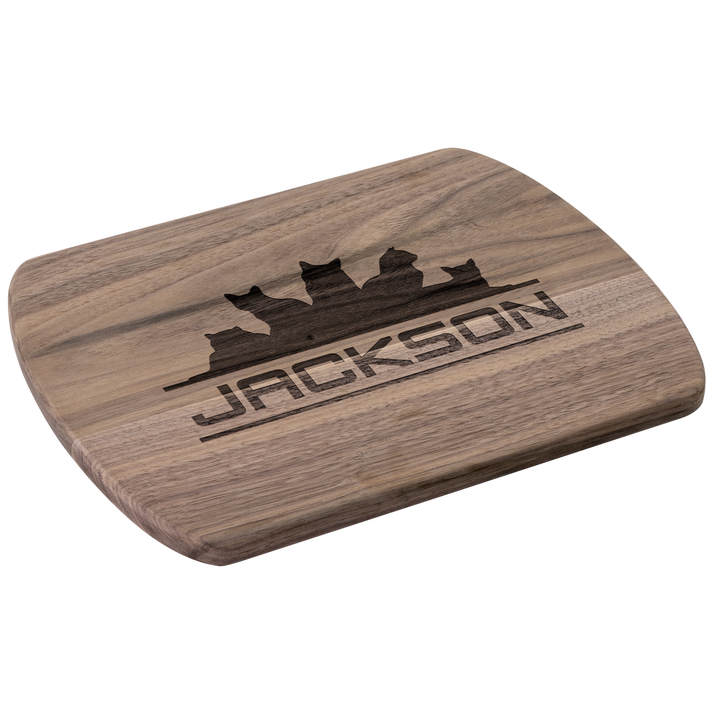 Custom Cat Silhouette Cutting Board with Name - c415a25