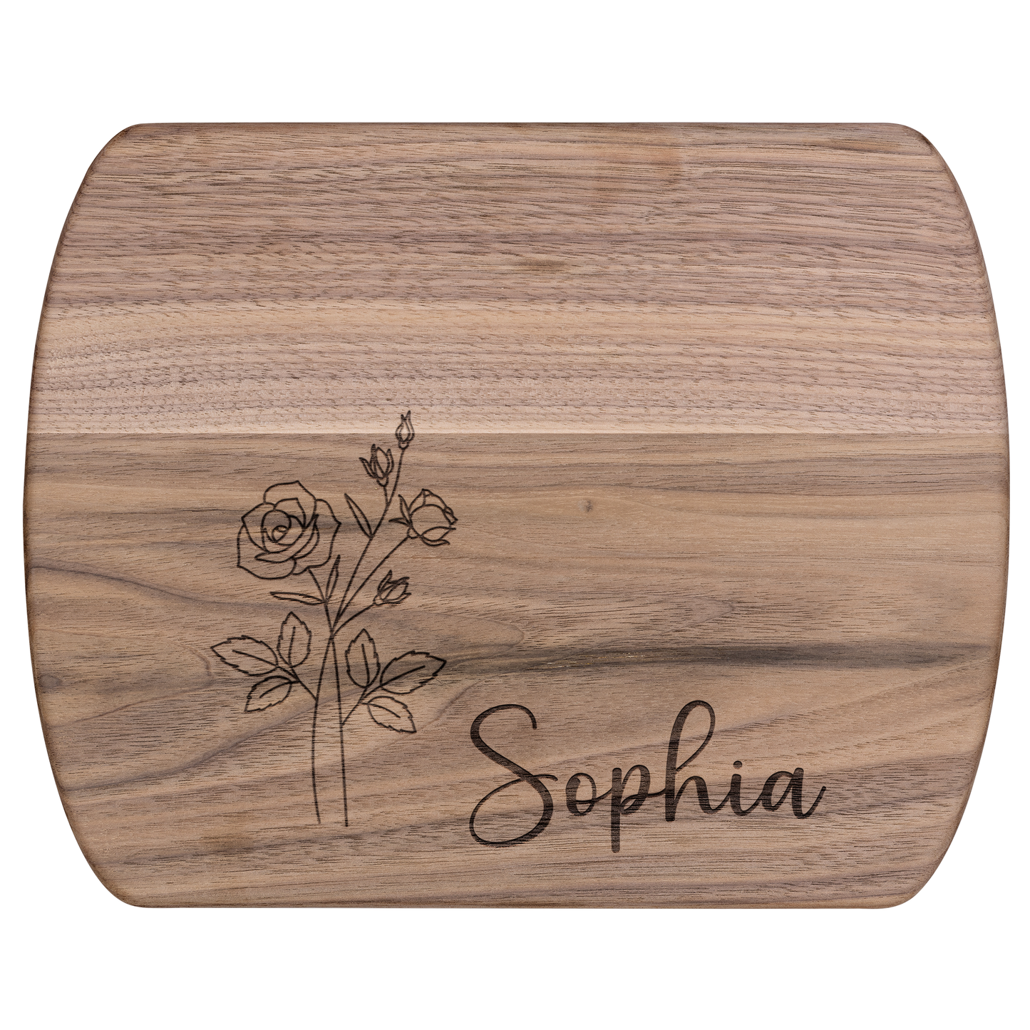 Personalized Cutting Board with Name & Birth Flower - c407a25