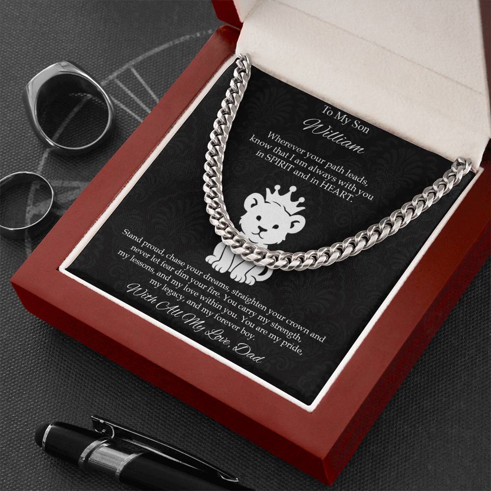 My Son, My Legacy Cuban Link Chain Gift from Dad - c582a25