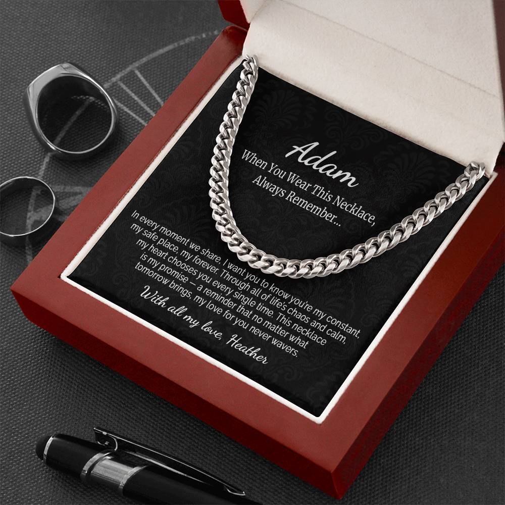 Promise Necklace For Him With Custom Message - c469a25