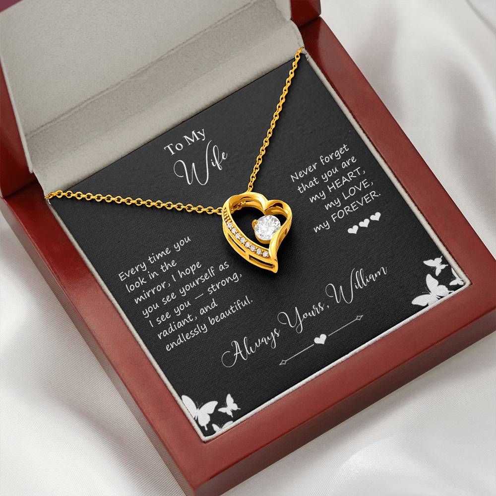To My Wife - You Are My Heart, My Forever Necklace Gift - c574a25