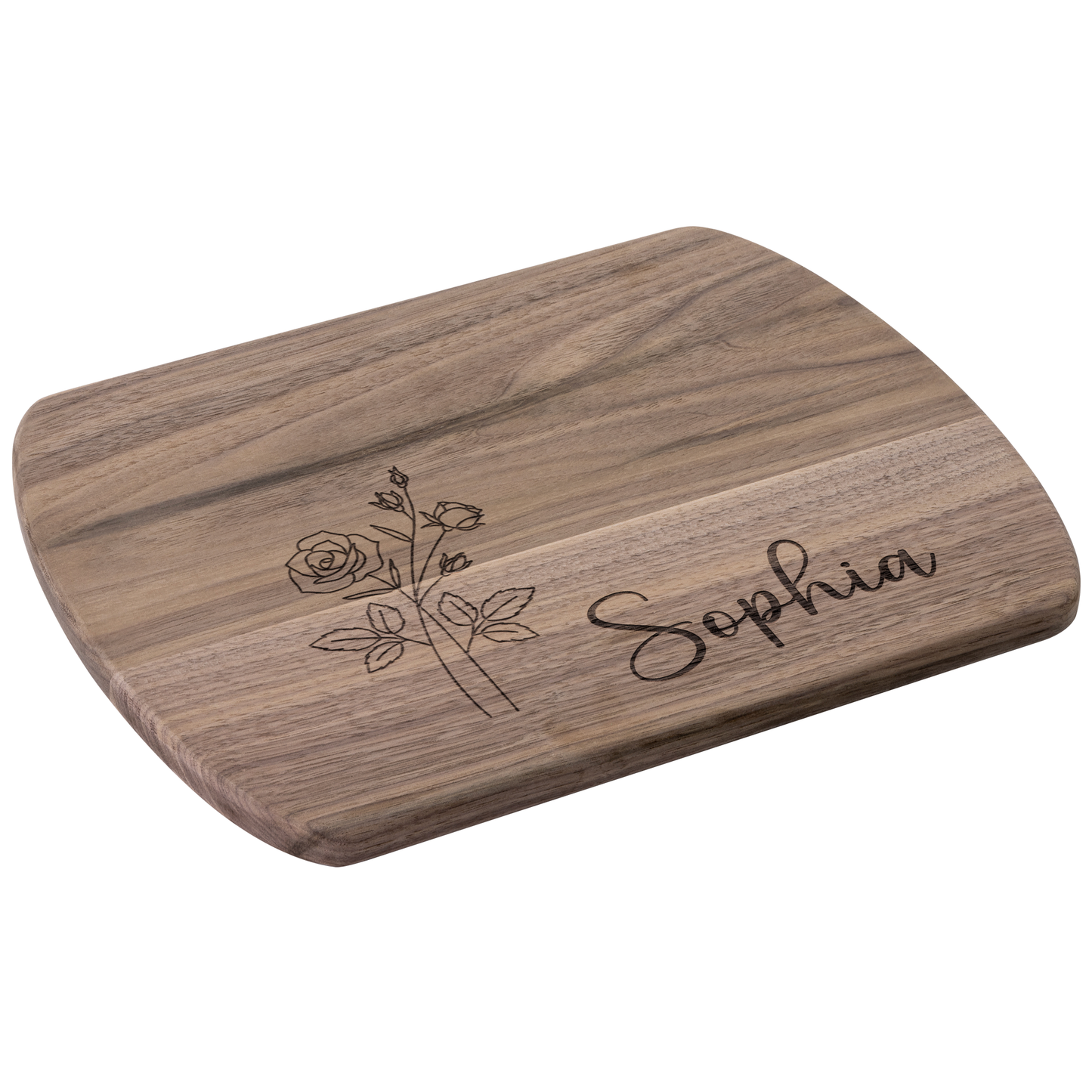 Personalized Cutting Board with Name & Birth Flower - c407a25