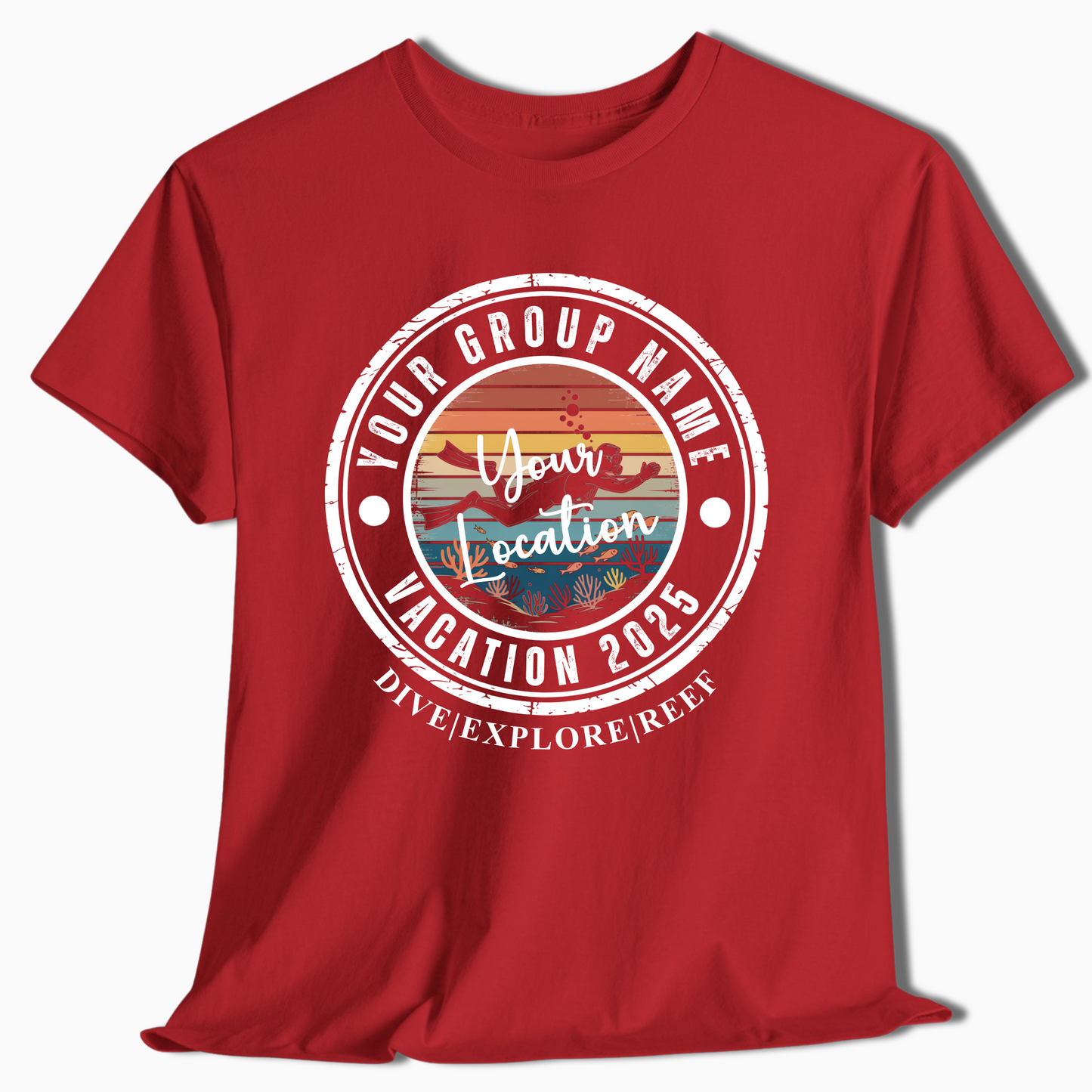 Personalized Scuba Diving Vacation Shirt - c380a25