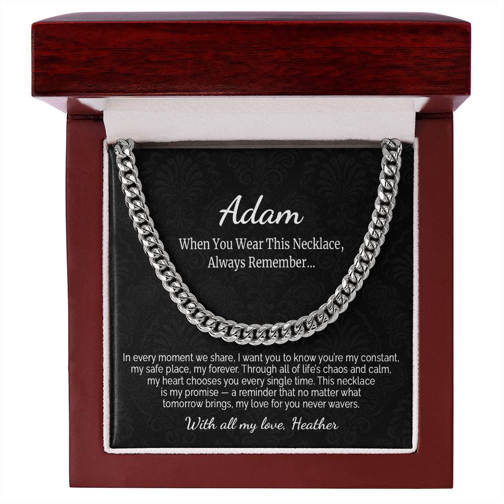 Promise Necklace For Him With Custom Message - c469a25