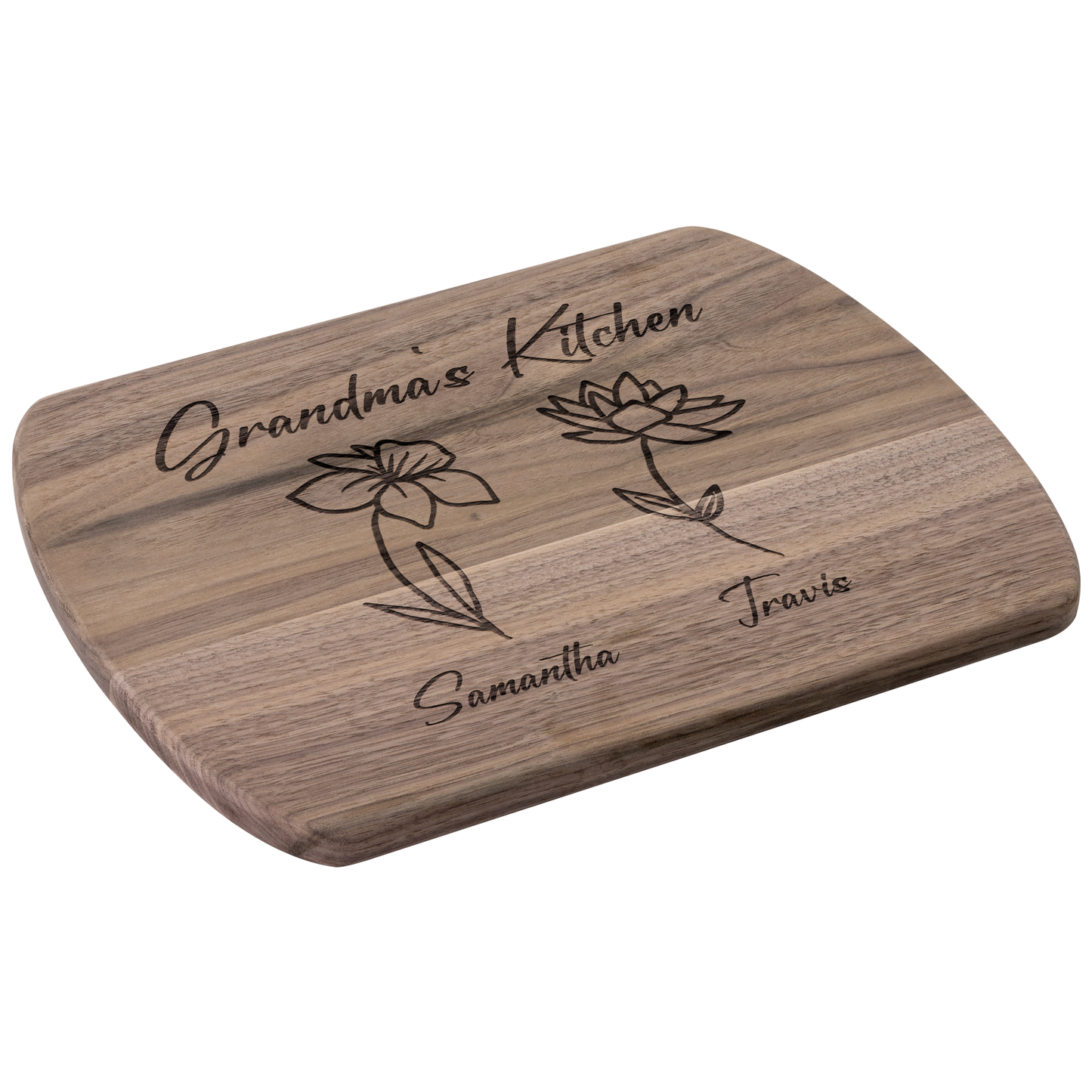 Custom Grandma’s Kitchen Cutting Board with Grandkids - c410a25