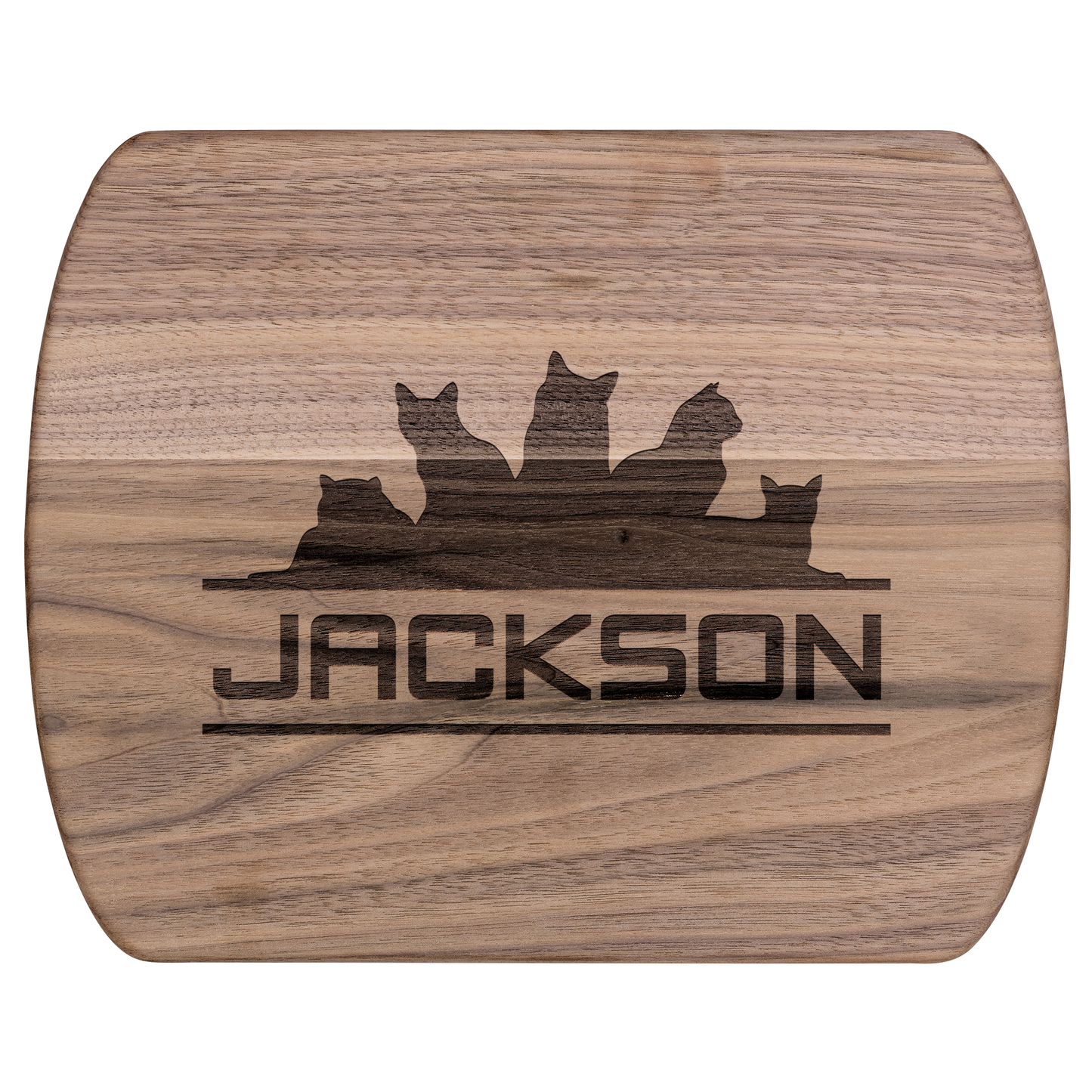 Custom Cat Silhouette Cutting Board with Name - c415a25