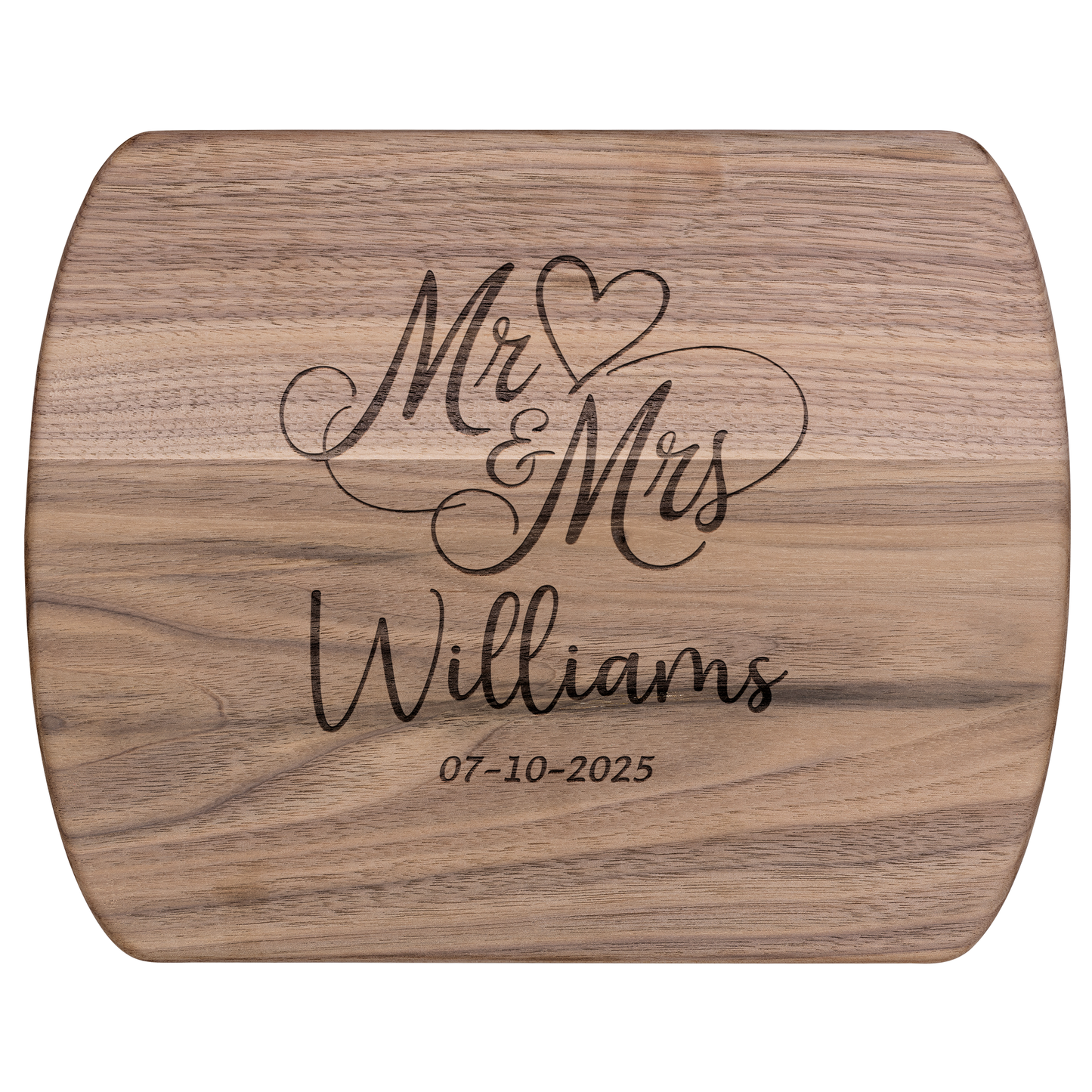 Custom Mr & Mrs Name Engraved Wedding Cutting Board - c418a25