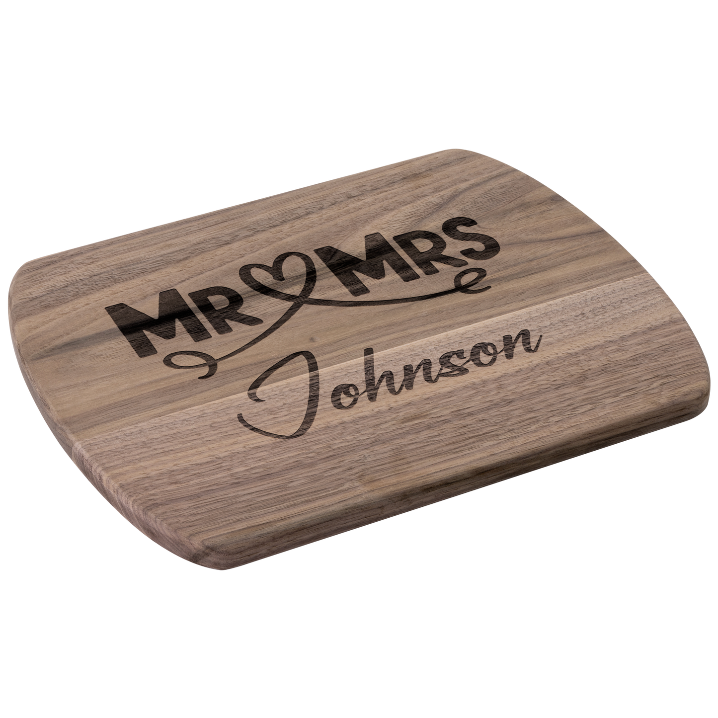 Engraved Mr & Mrs Cutting Board with Last Name - c459a25