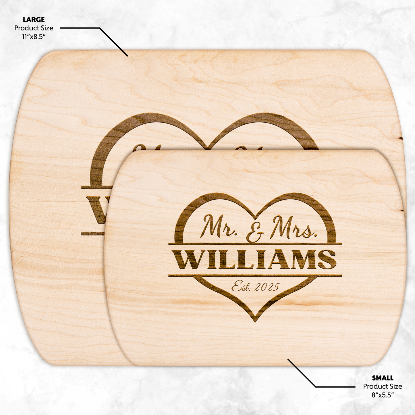 Custom Mr & Mrs Cutting Board - Anniversary & Wedding Gift - c423a25