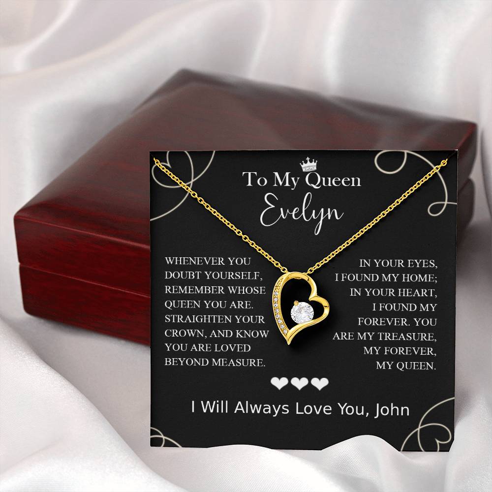 To My Queen - You Are My Treasure, My Forever Necklace Gift - c572a25