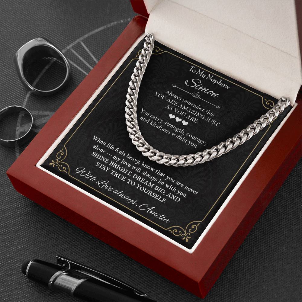 To My Nephew - You Are Amazing Just As You Are Necklace Gift - c579a25