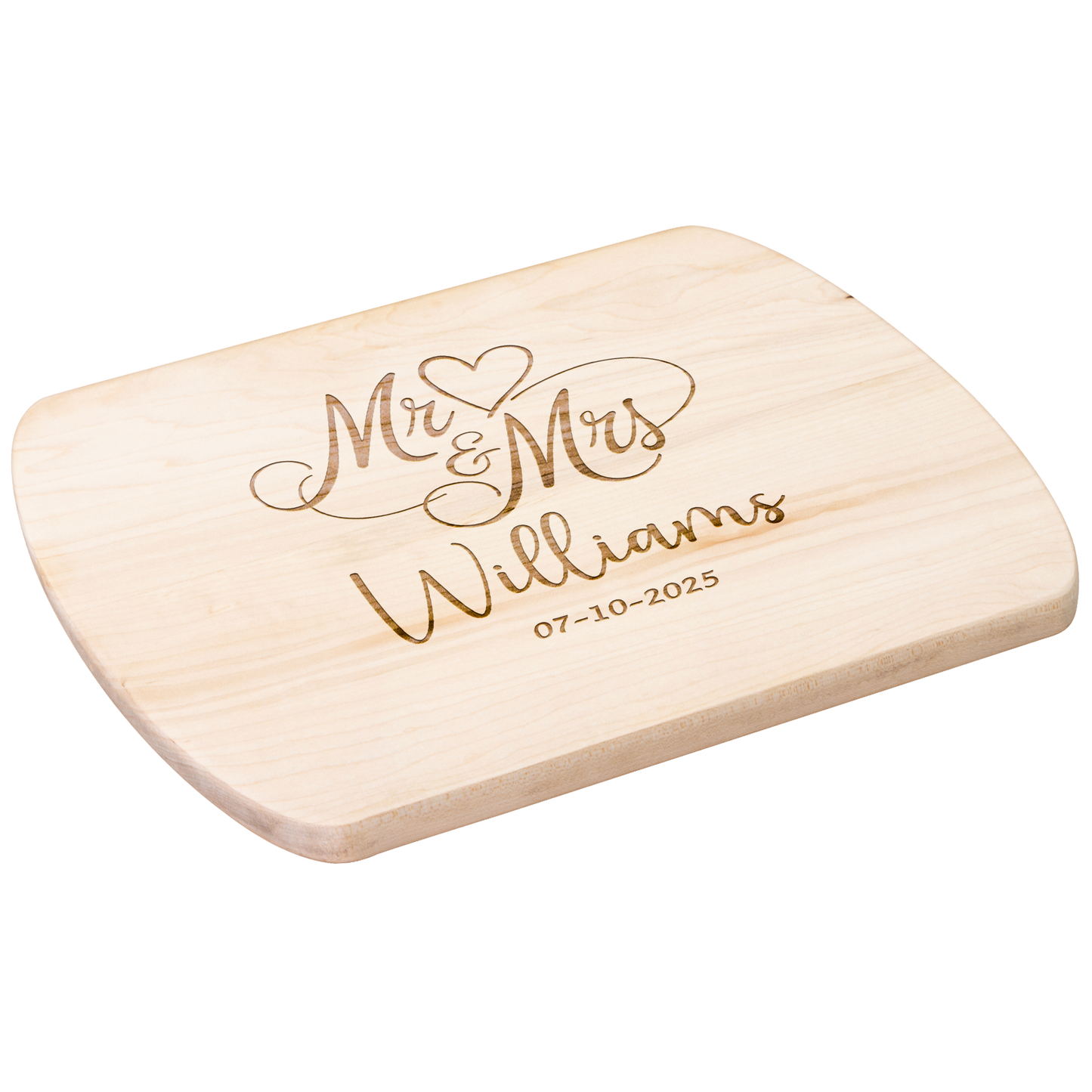 Custom Mr & Mrs Name Engraved Wedding Cutting Board - c418a25