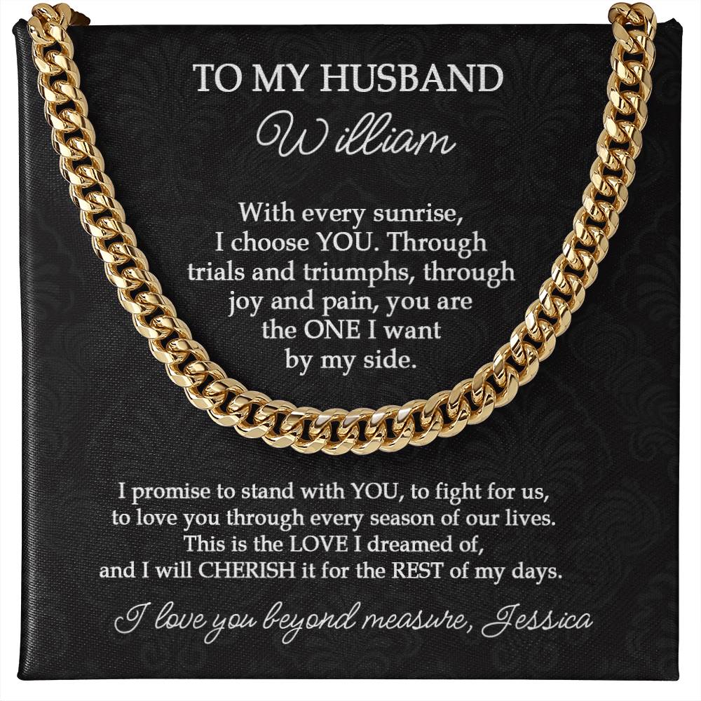 To My Husband - Personalized Necklace Gift for Him - c535a25