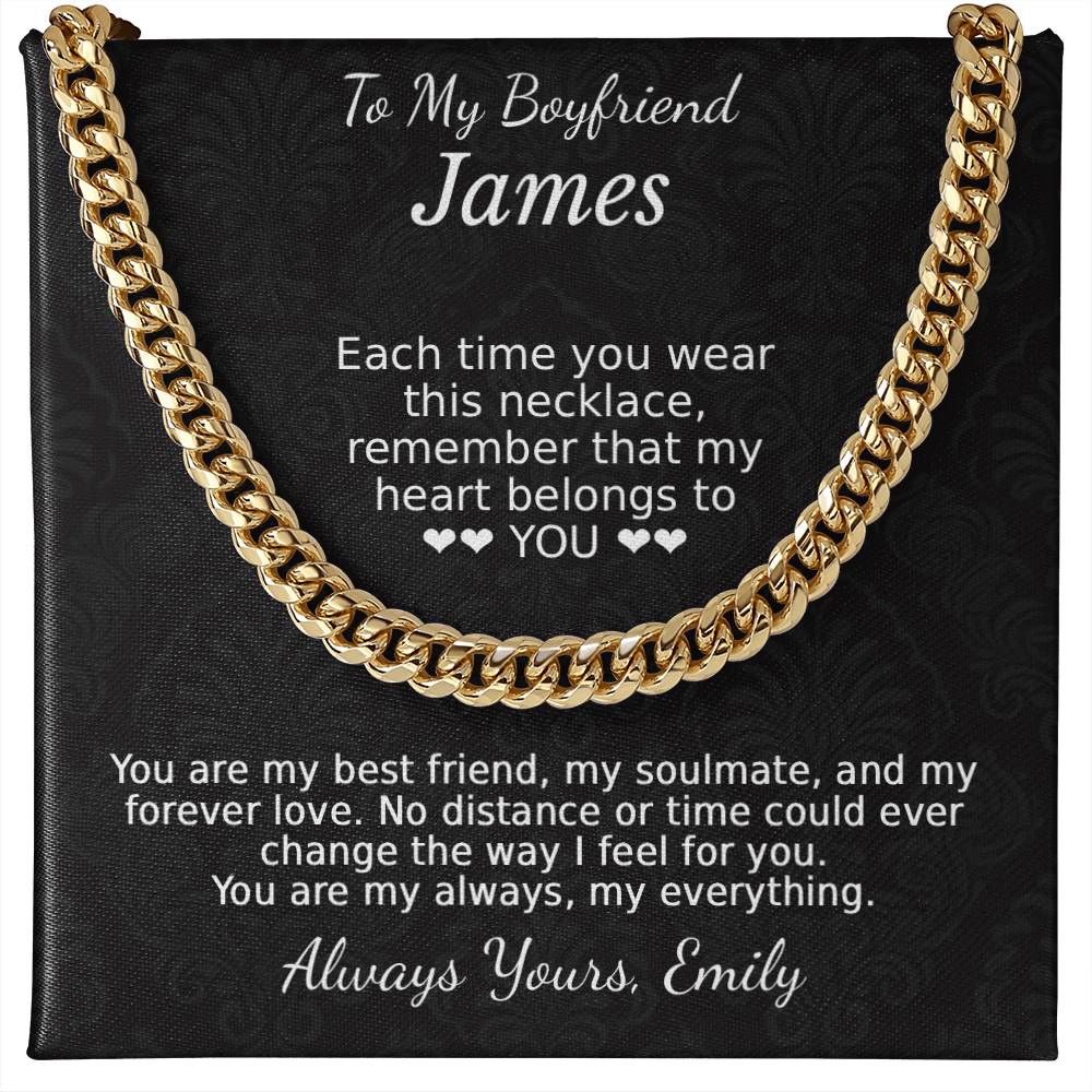 To My Boyfriend Necklace Gift - c546a25