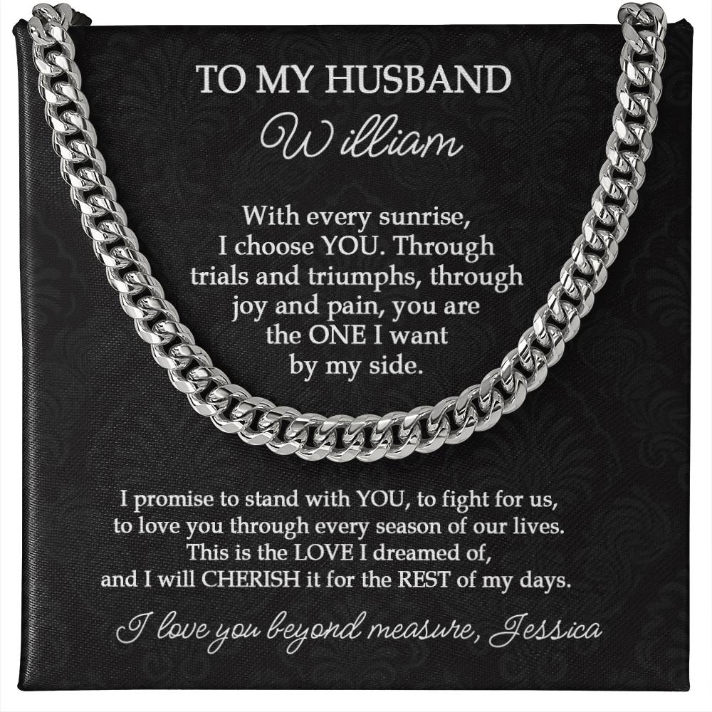 To My Husband - Personalized Necklace Gift for Him - c535a25