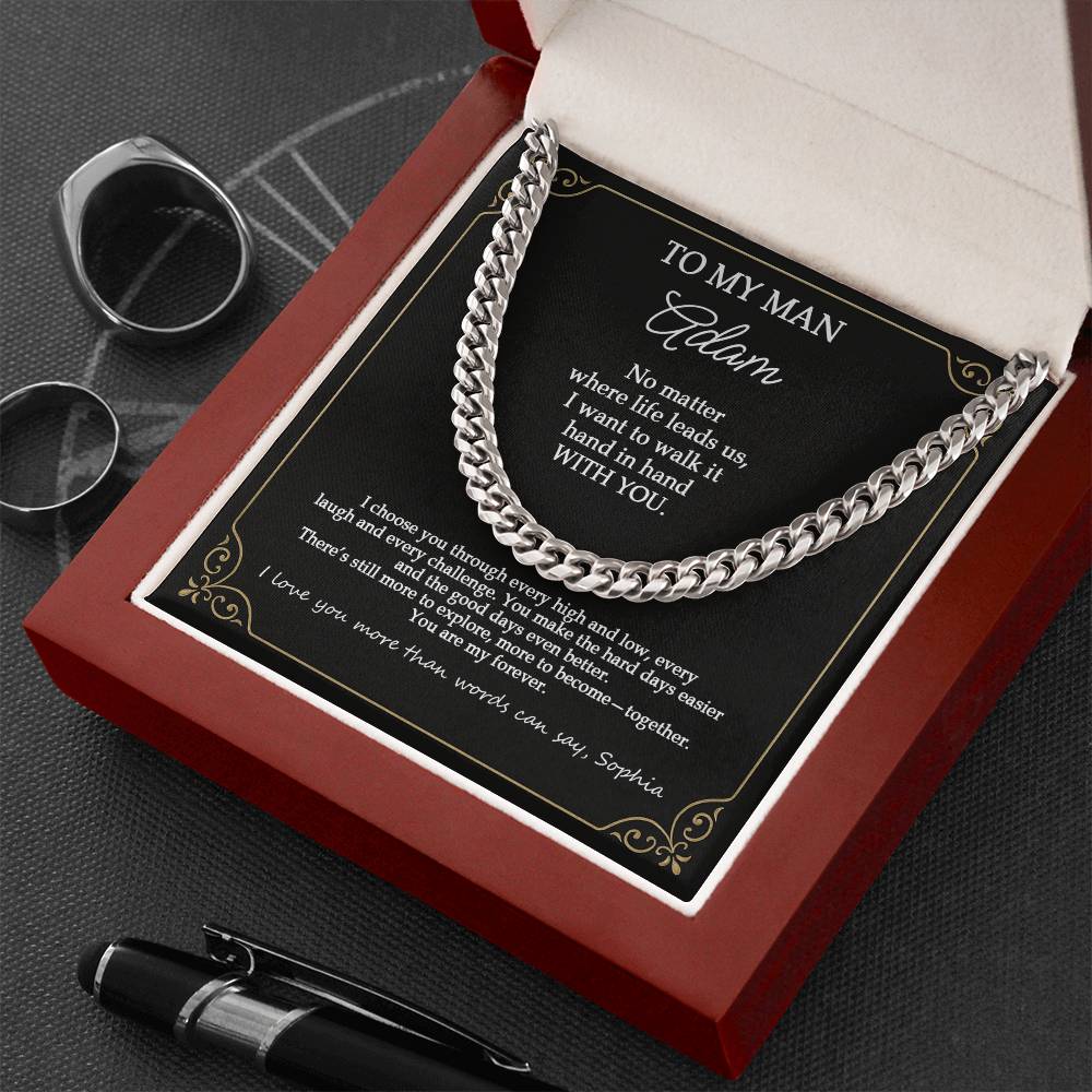 Hand in Hand with You - Romantic Husband Gift Necklace - c534a25