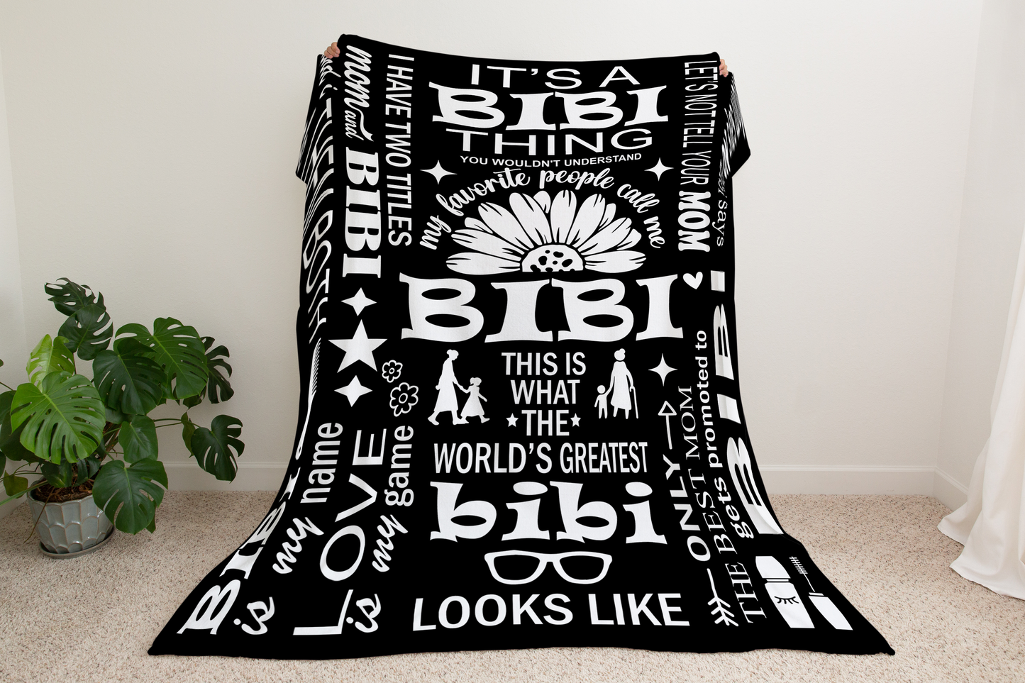 Bibi Quotes - Velveteen Plush Blanket - c161a25