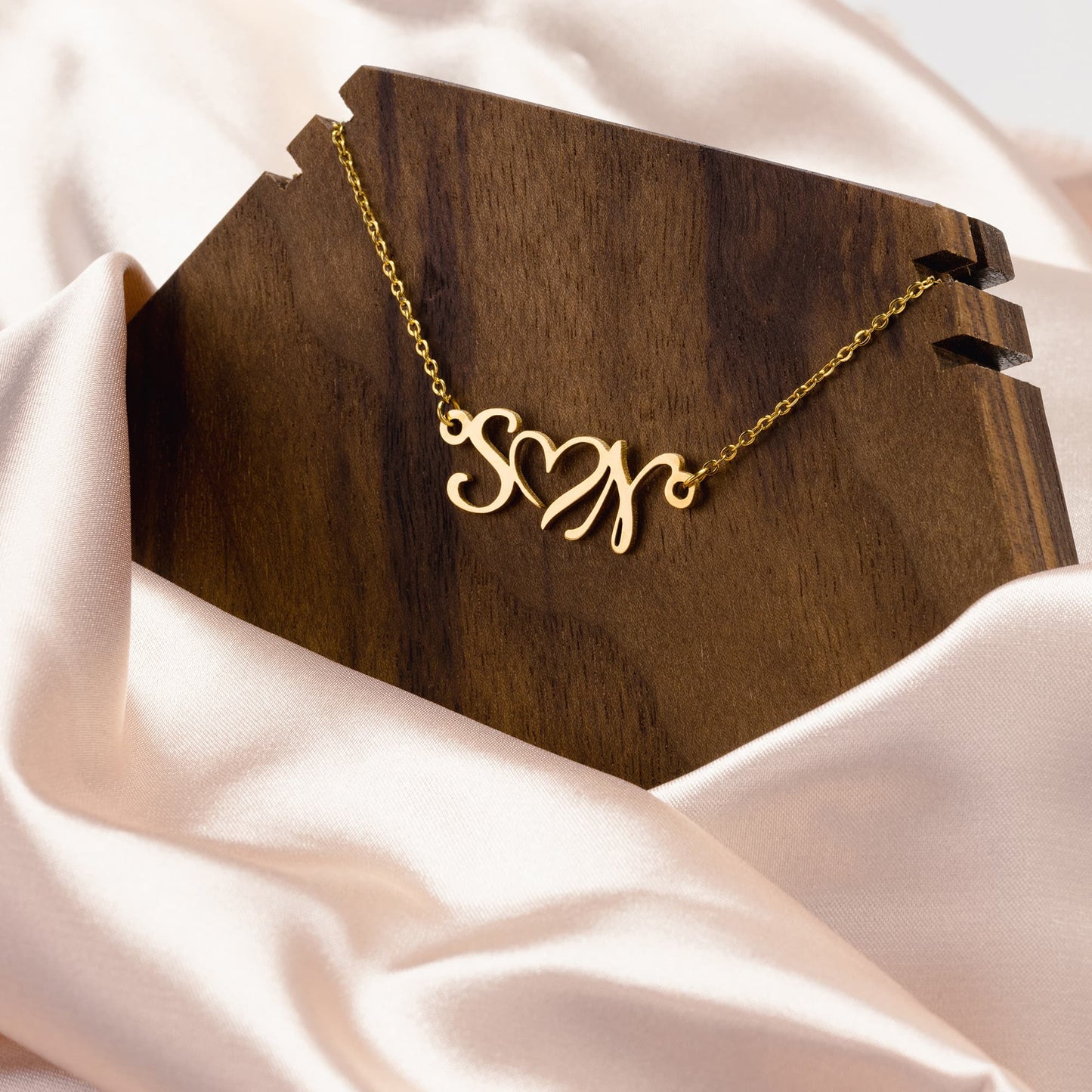 Custom Love Initial Necklace for Couples - c385a25