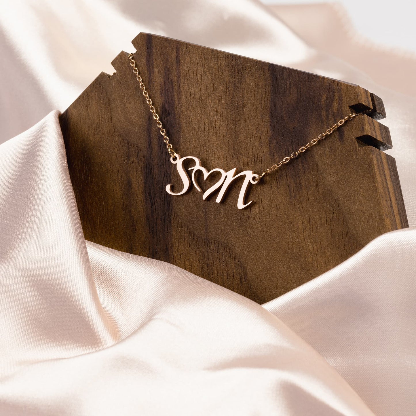 Custom Love Initial Necklace for Couples - c385a25