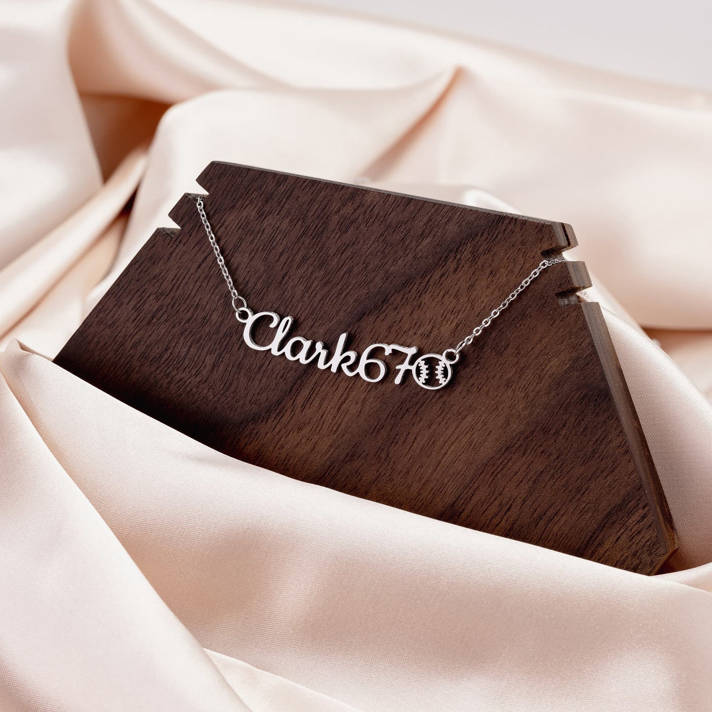 Custom Baseball Name Necklace - c390a25