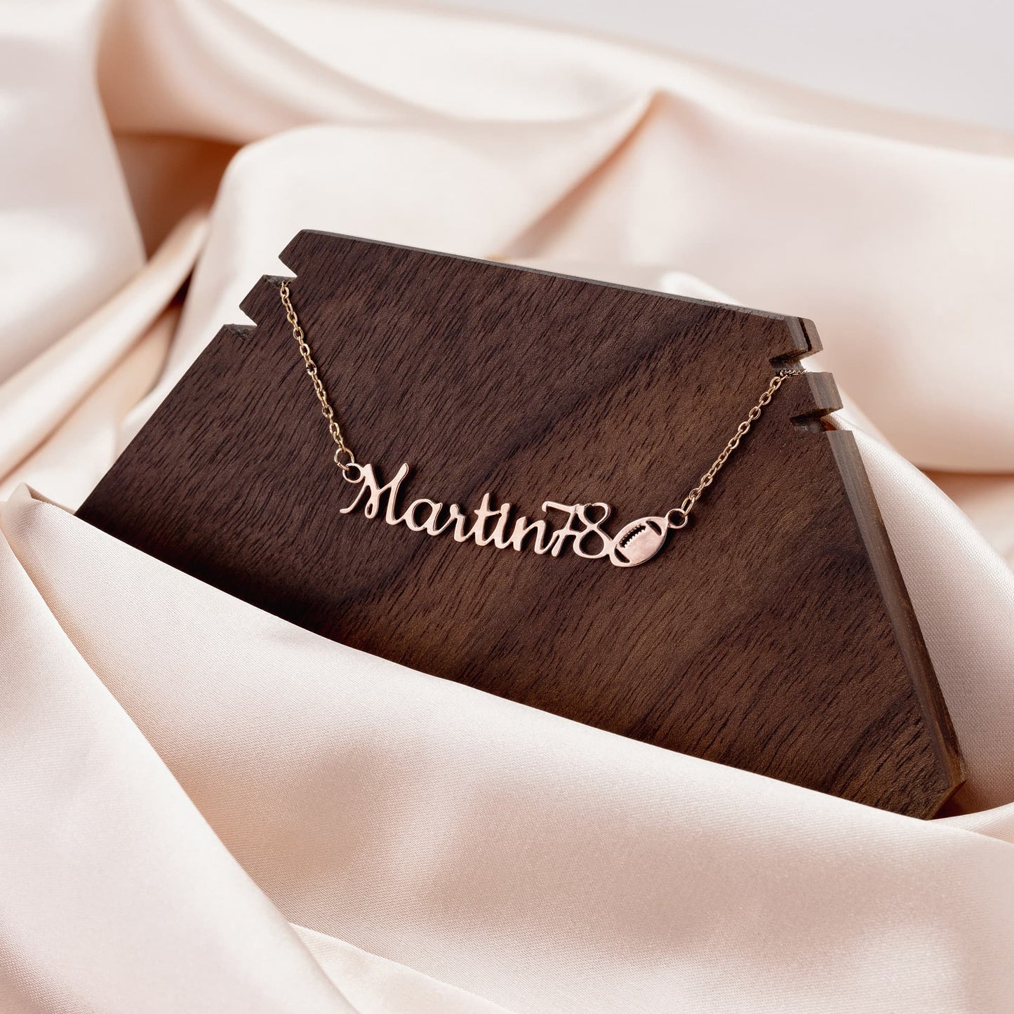 Custom Football Name Necklace - c394a25