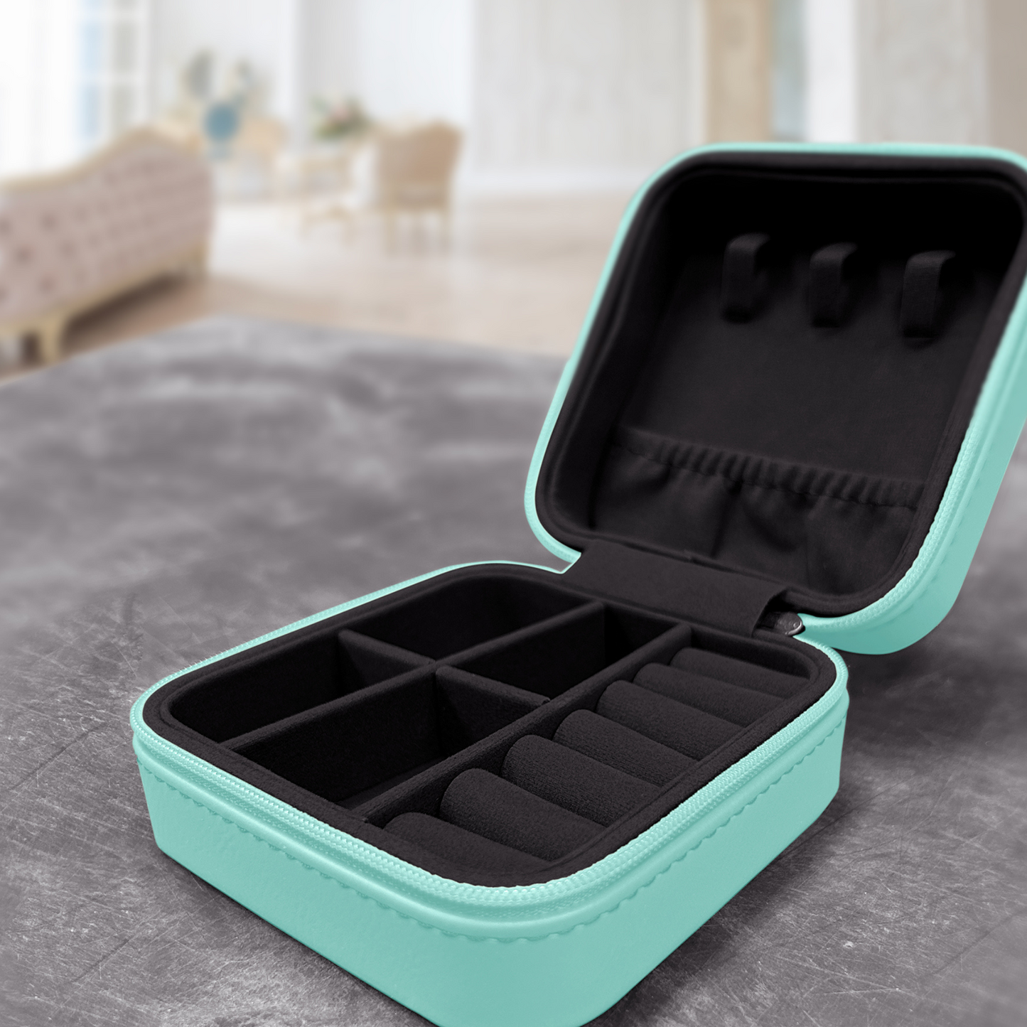 Monogrammed Floral Jewelry Travel Case - c403a25
