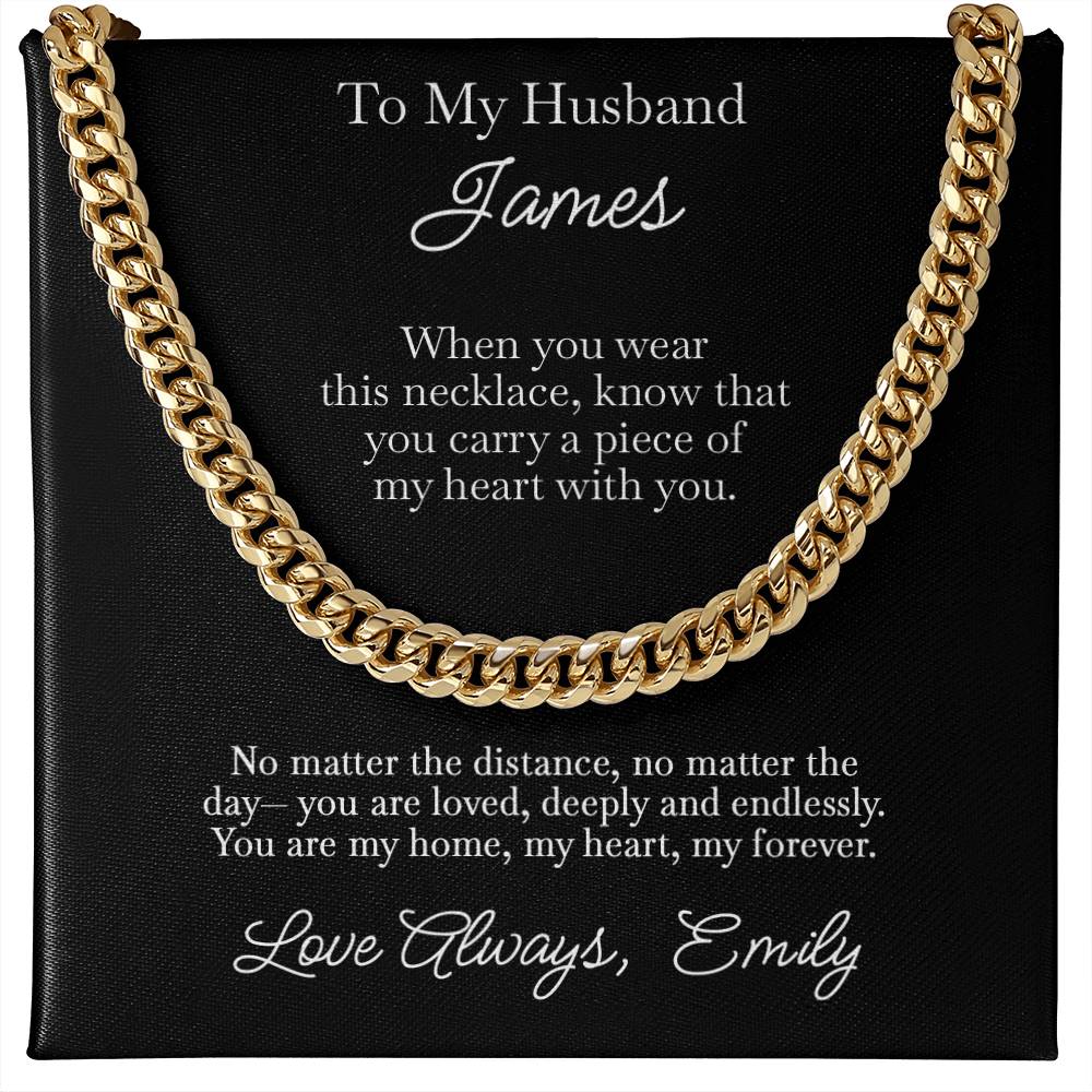 Carry My Heart - Personalized Husband Necklace Gift - c518a25