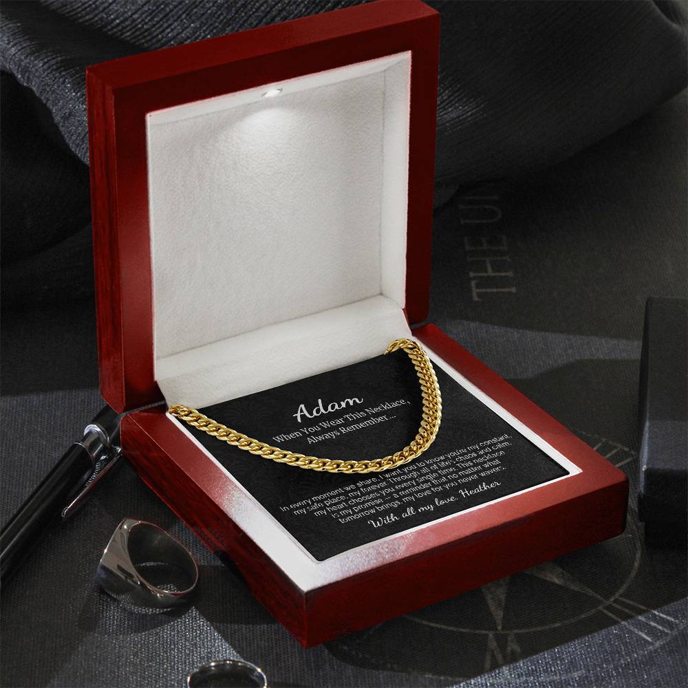 Promise Necklace For Him With Custom Message - c469a25