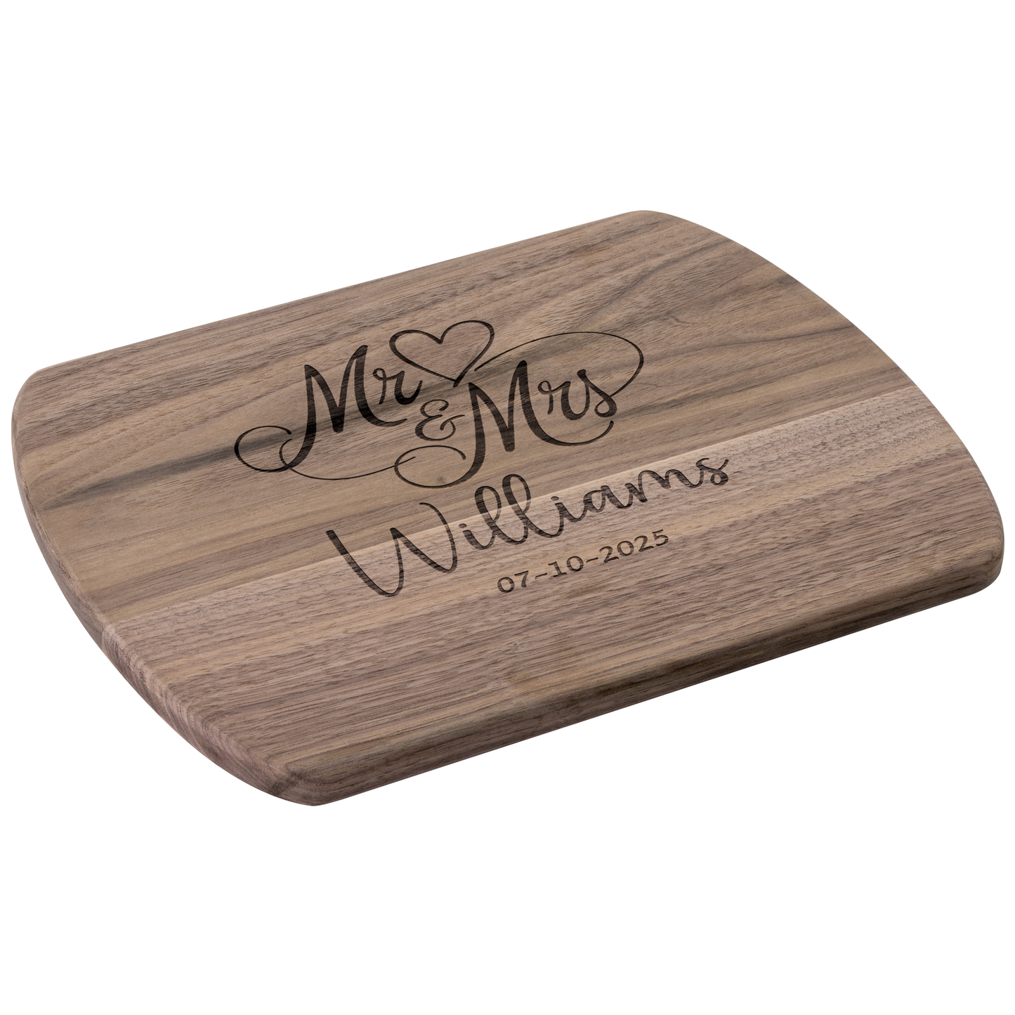 Custom Mr & Mrs Name Engraved Wedding Cutting Board - c418a25