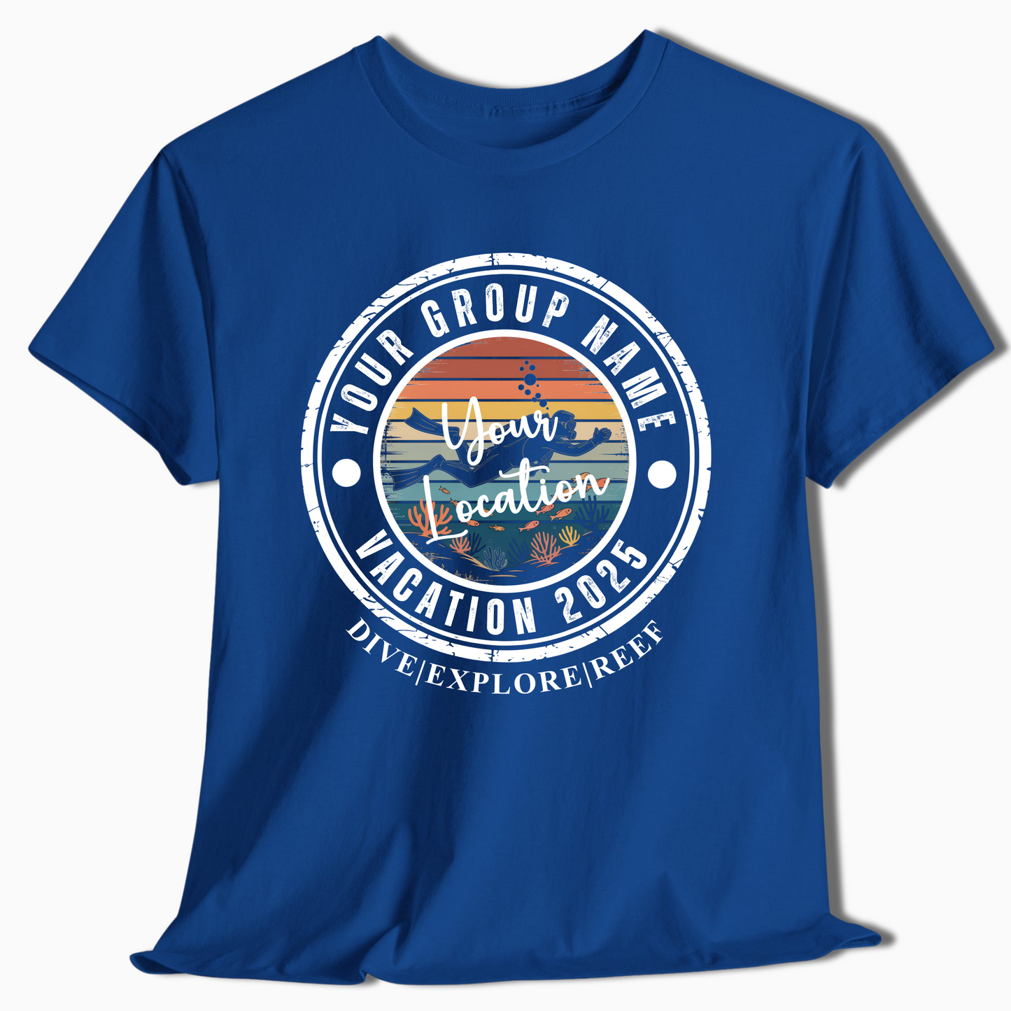 Personalized Scuba Diving Vacation Shirt - c380a25