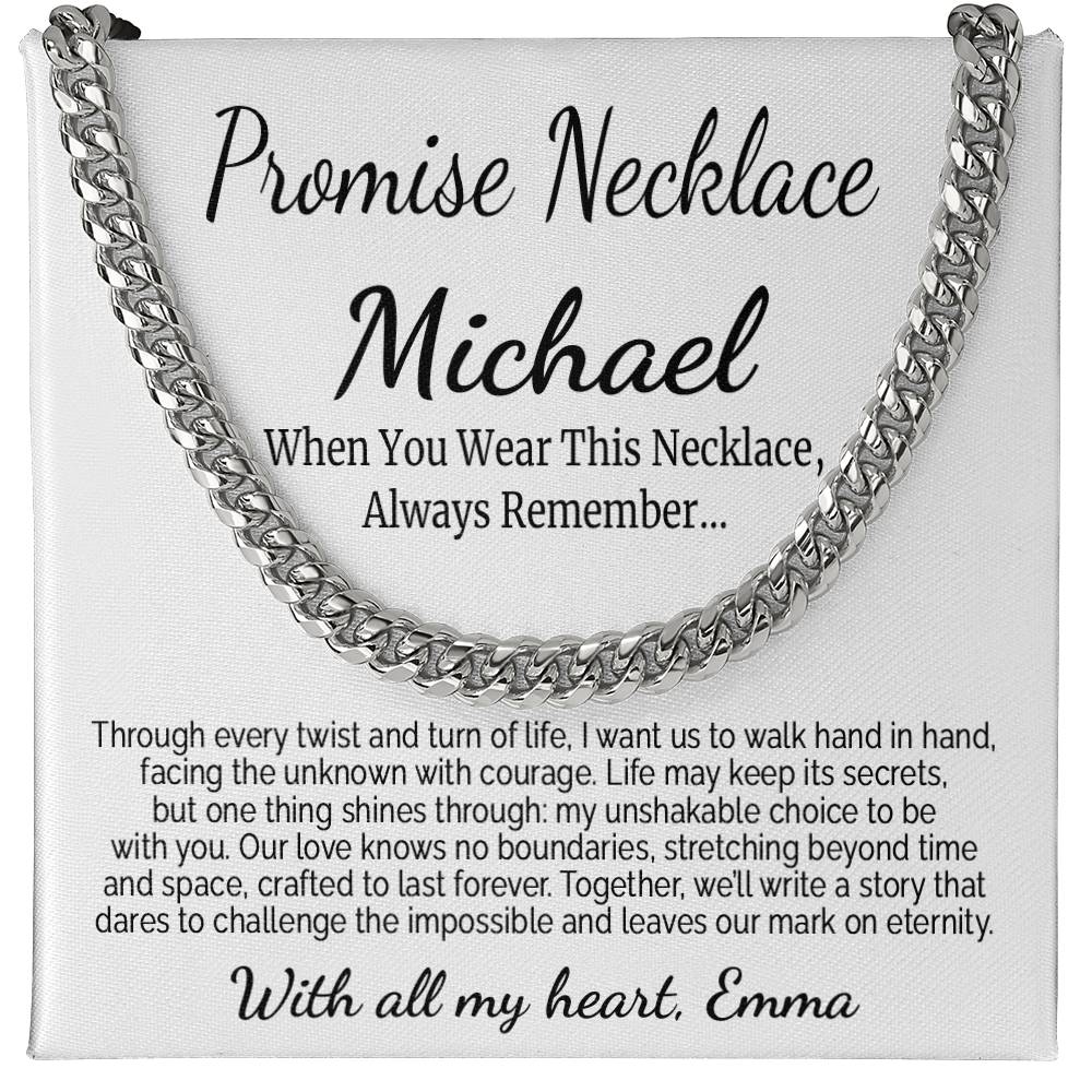 To My Fiancé Promise Necklace With Custom Message - c478a25