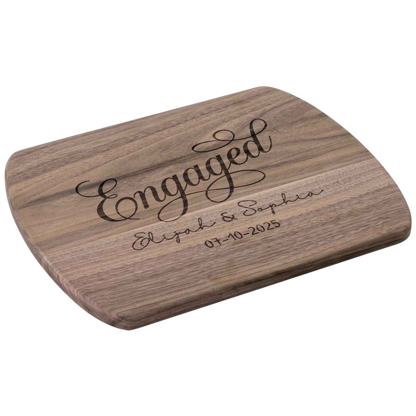 Custom Engaged Couple Name & Date Cutting Board - c417a25