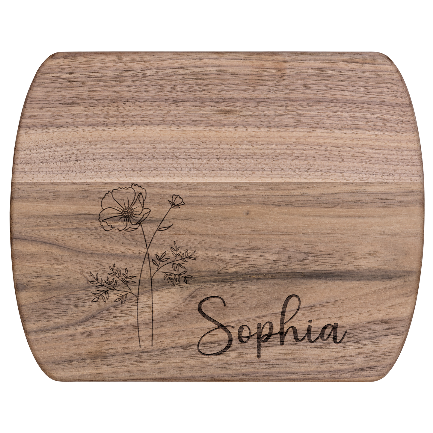 Custom Name & Birth Flower Cutting Board Gift - c406a25