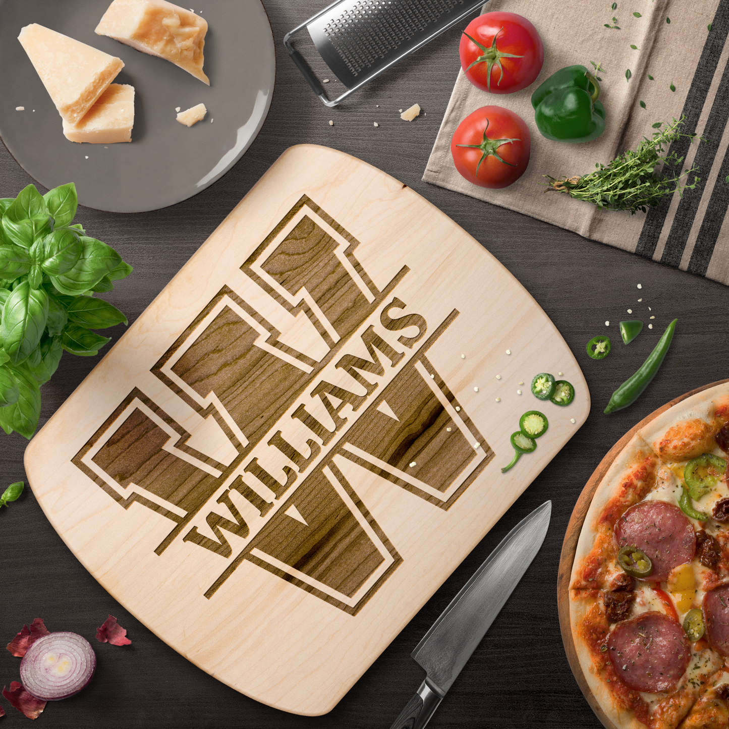 Custom Sports Monogram Cutting Board - c397a25