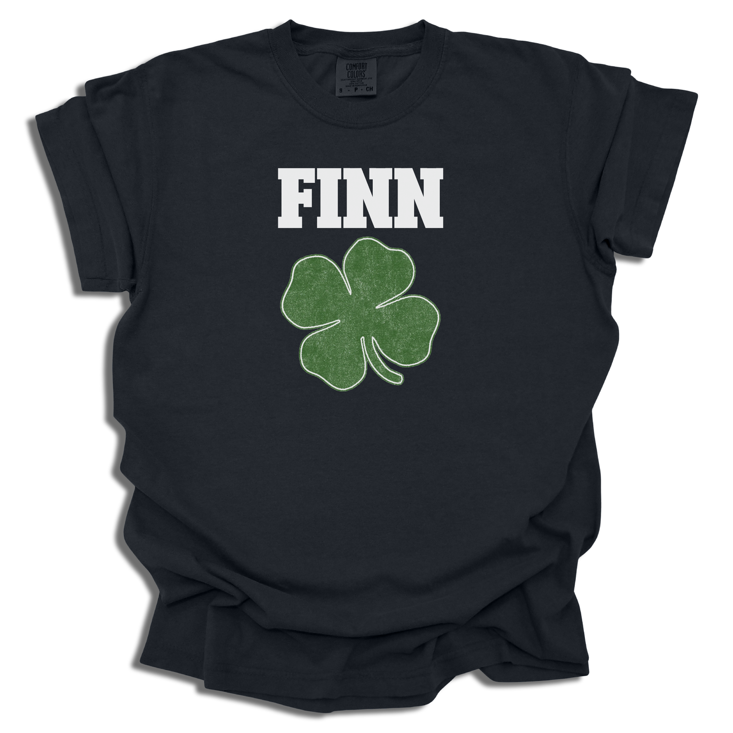 Four Leaf Clover With Custom Name - Saint Patrick's Day - Comfort Colors® T-Shirt - c122a25