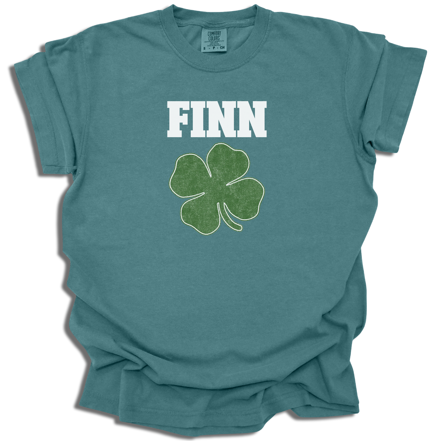 Four Leaf Clover With Custom Name - Saint Patrick's Day - Comfort Colors® T-Shirt - c122a25