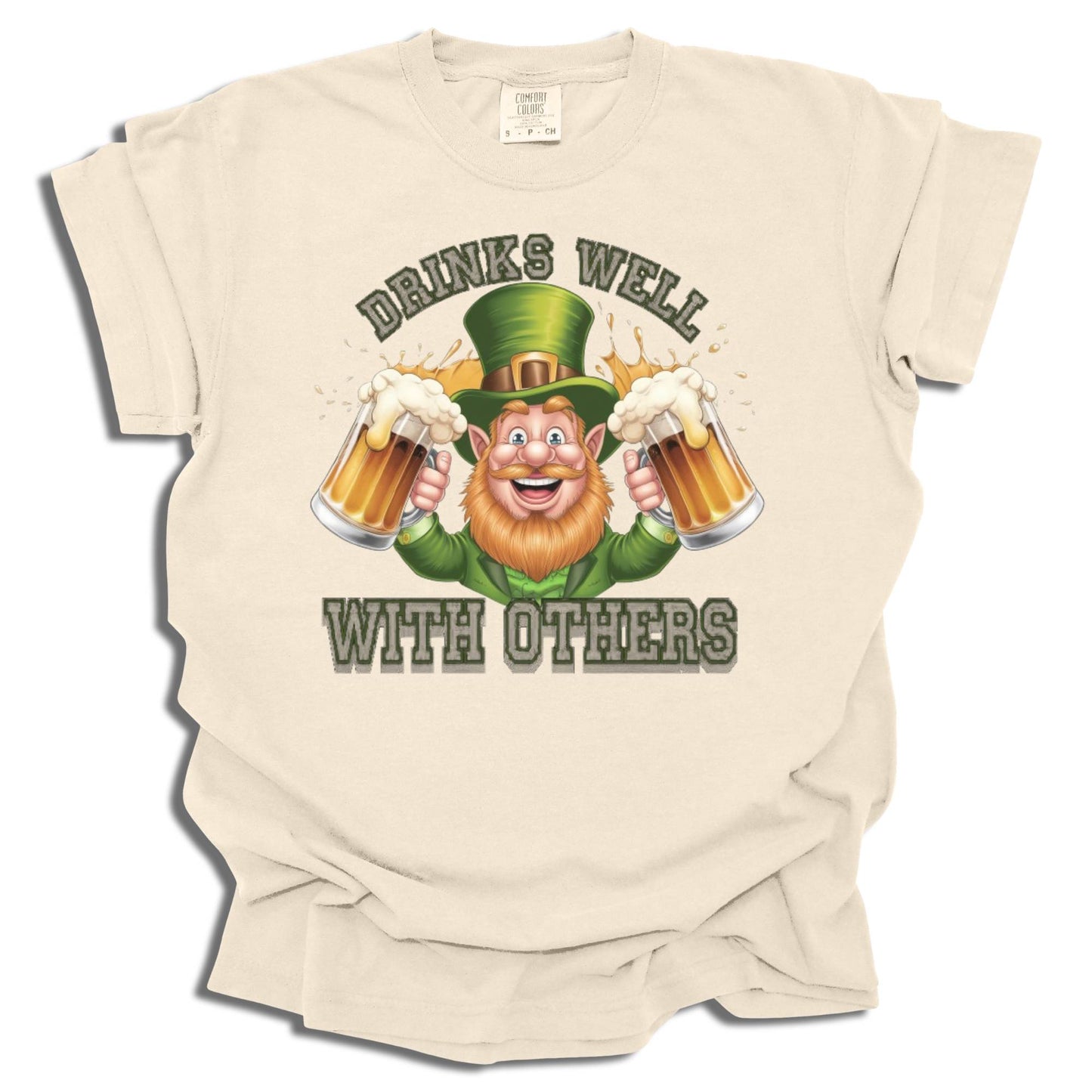 Drinks Well With Others - Saint Patrick's Day - Comfort Colors® T-Shirt - c124a25