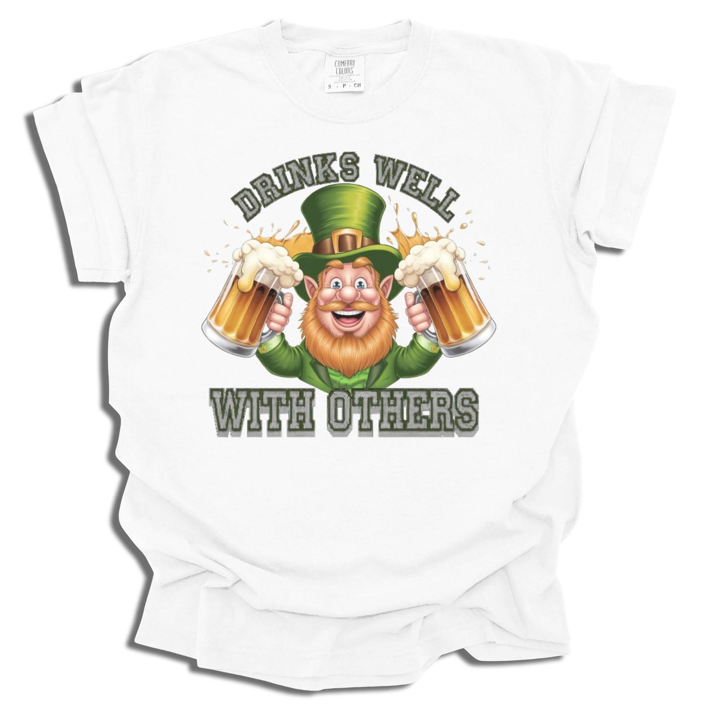 Drinks Well With Others - Saint Patrick's Day - Comfort Colors® T-Shirt - c124a25