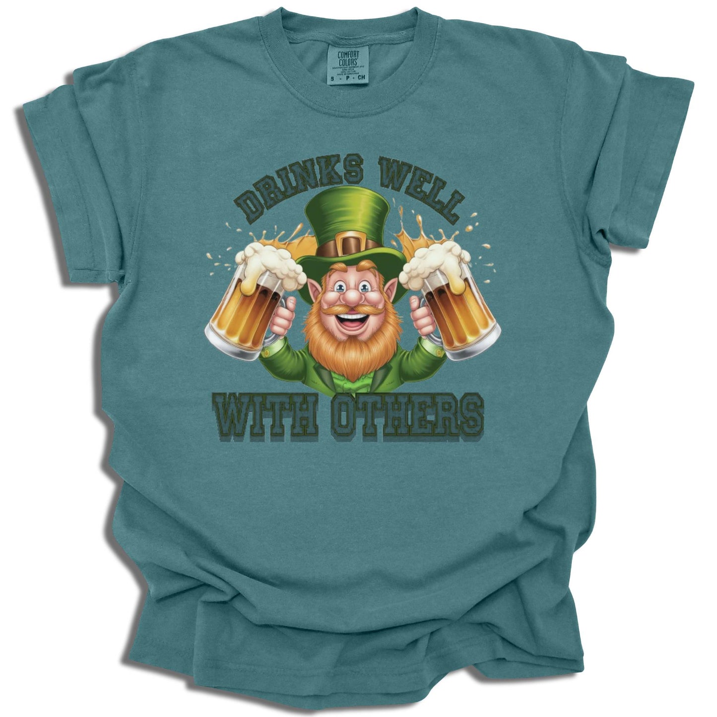 Drinks Well With Others - Saint Patrick's Day - Comfort Colors® T-Shirt - c124a25