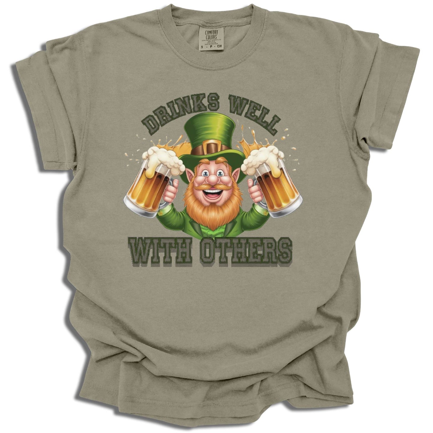 Drinks Well With Others - Saint Patrick's Day - Comfort Colors® T-Shirt - c124a25
