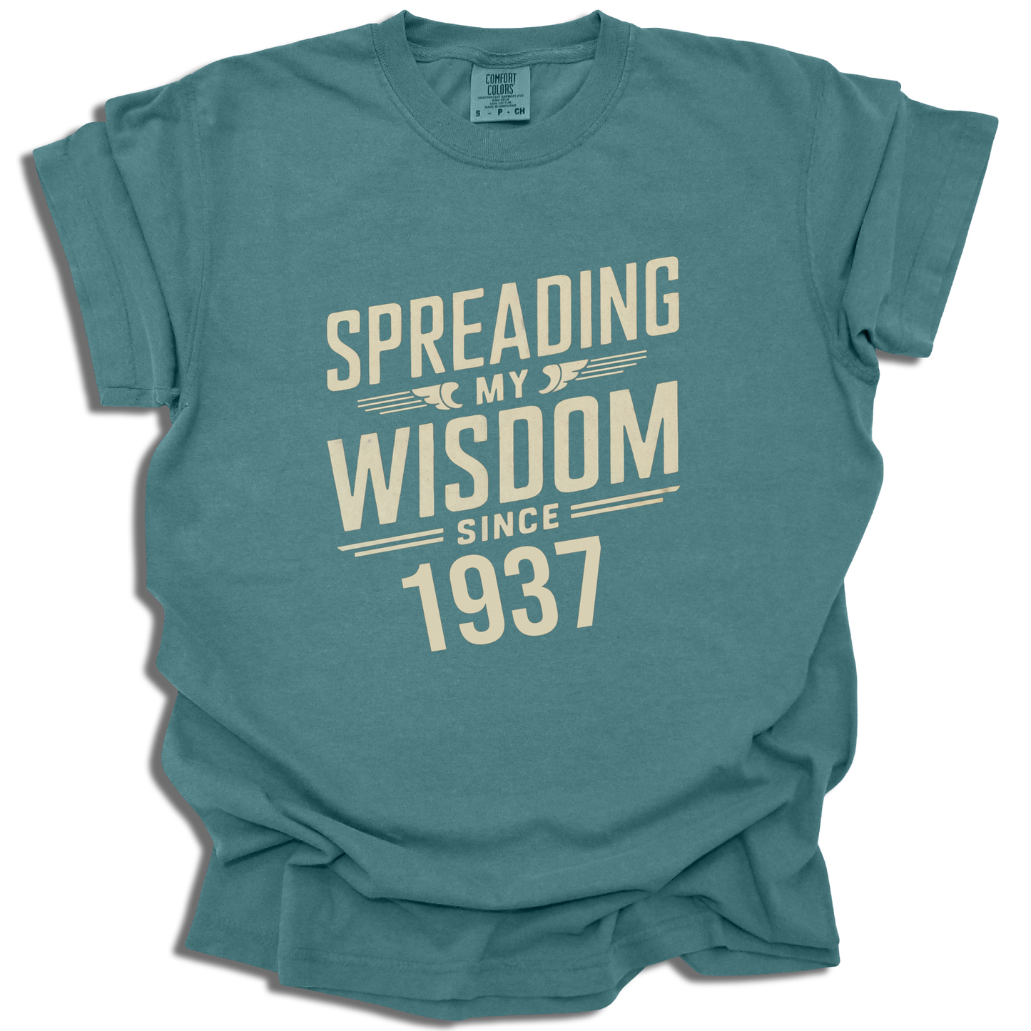 Customizable Spreading My Wisdom Since 1937 T-Shirt | Personalized Gift for Birthday - c186a25