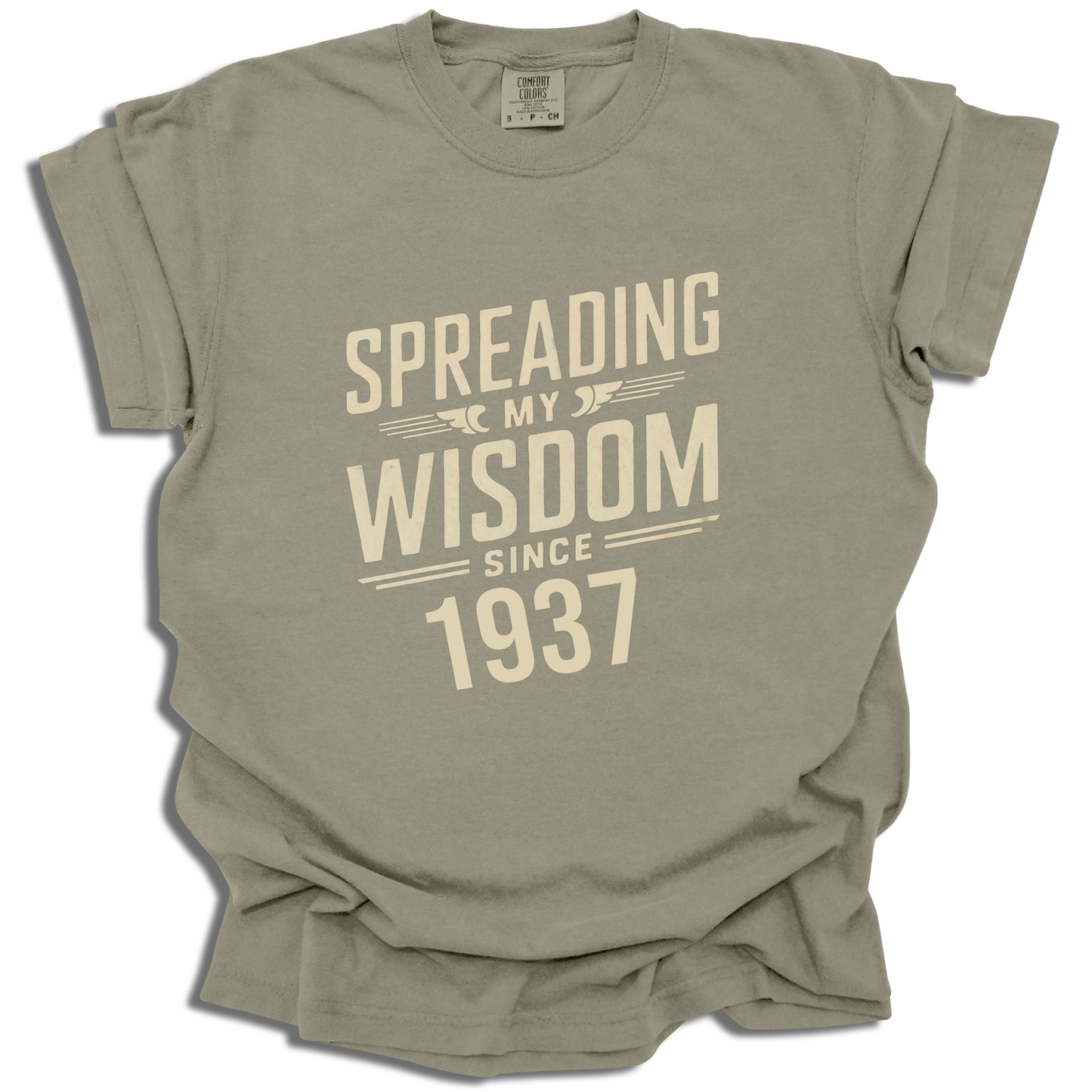 Customizable Spreading My Wisdom Since 1937 T-Shirt | Personalized Gift for Birthday - c186a25