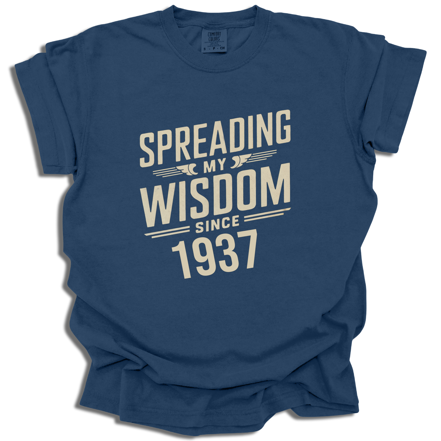 Customizable Spreading My Wisdom Since 1937 T-Shirt | Personalized Gift for Birthday - c186a25