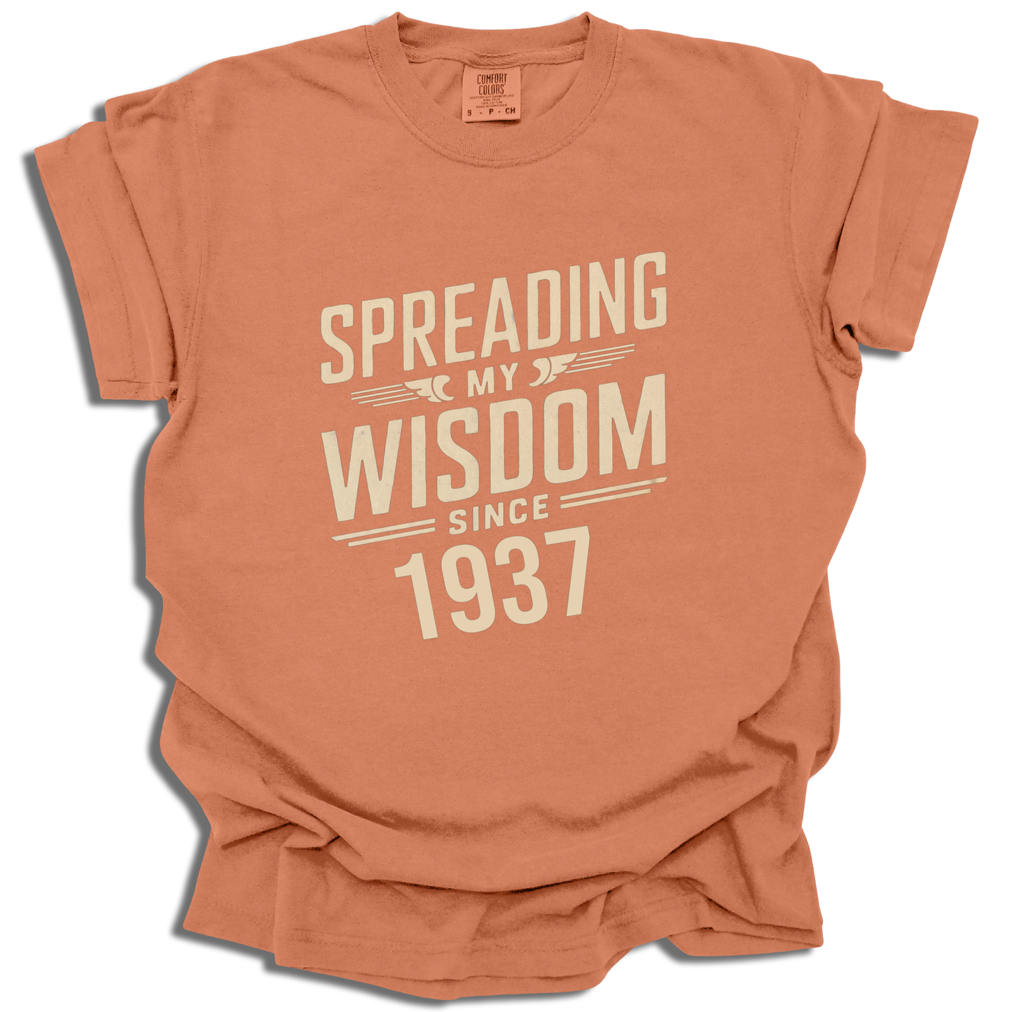 Customizable Spreading My Wisdom Since 1937 T-Shirt | Personalized Gift for Birthday - c186a25