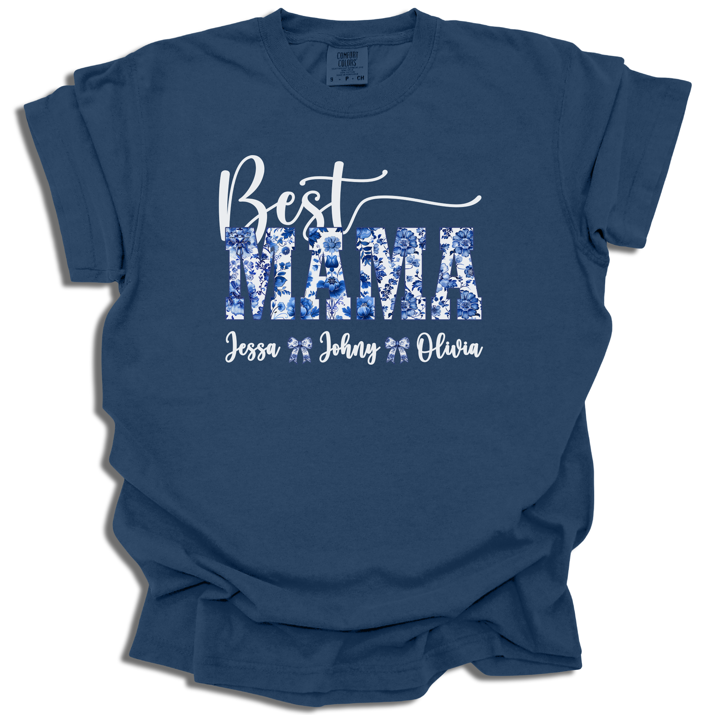 Customizable Best Mama T-Shirt | Add Names Personalized Gift | Mother’s Day Present - c189a25