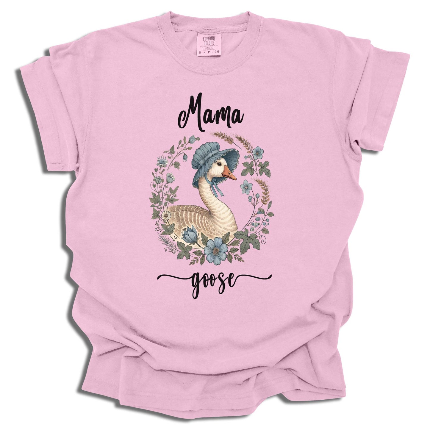 Mama Goose T-Shirt | Floral Goose Mother's Day Gift | Spring Animal Design | Comfort Colors® - c197a25
