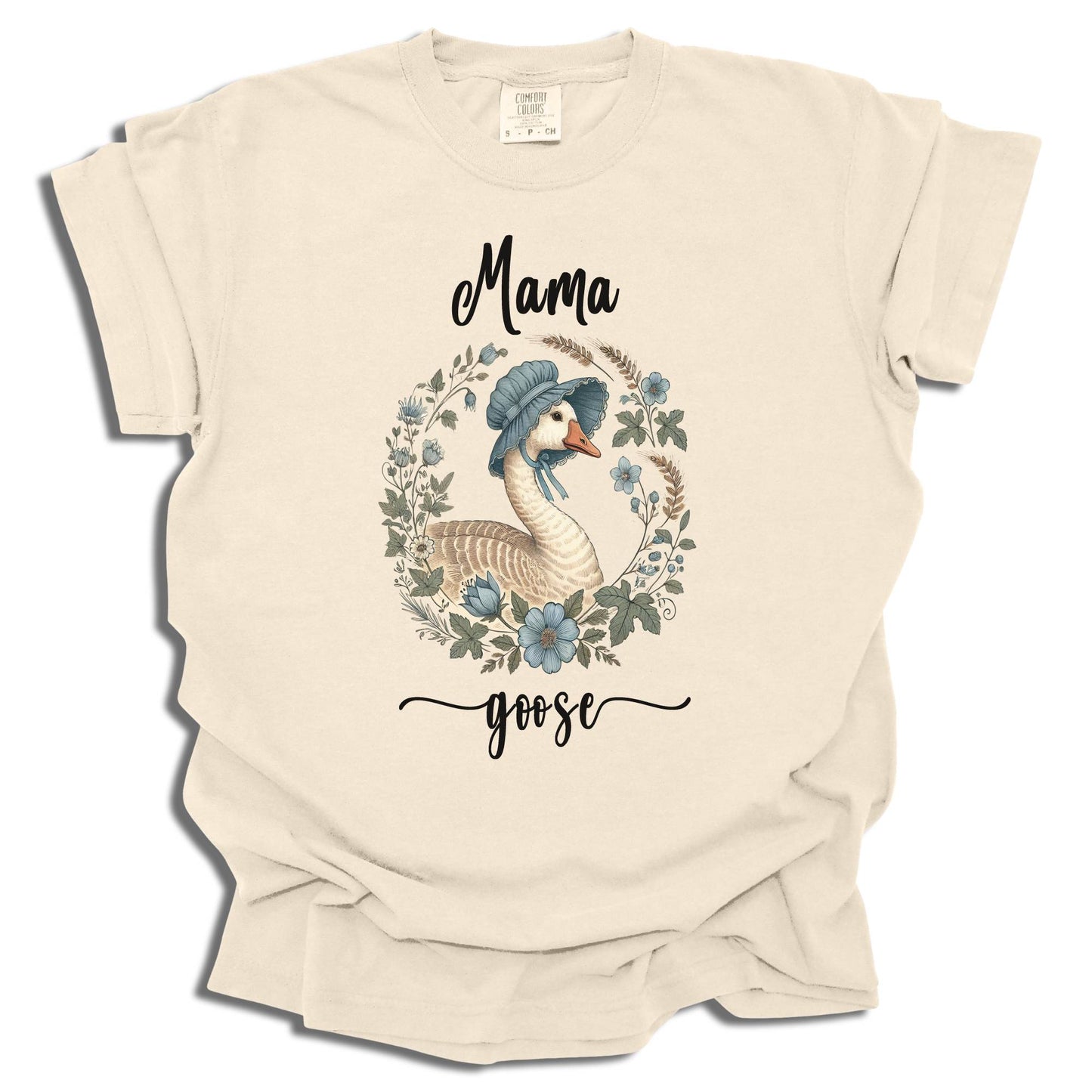 Mama Goose T-Shirt | Floral Goose Mother's Day Gift | Spring Animal Design | Comfort Colors® - c197a25