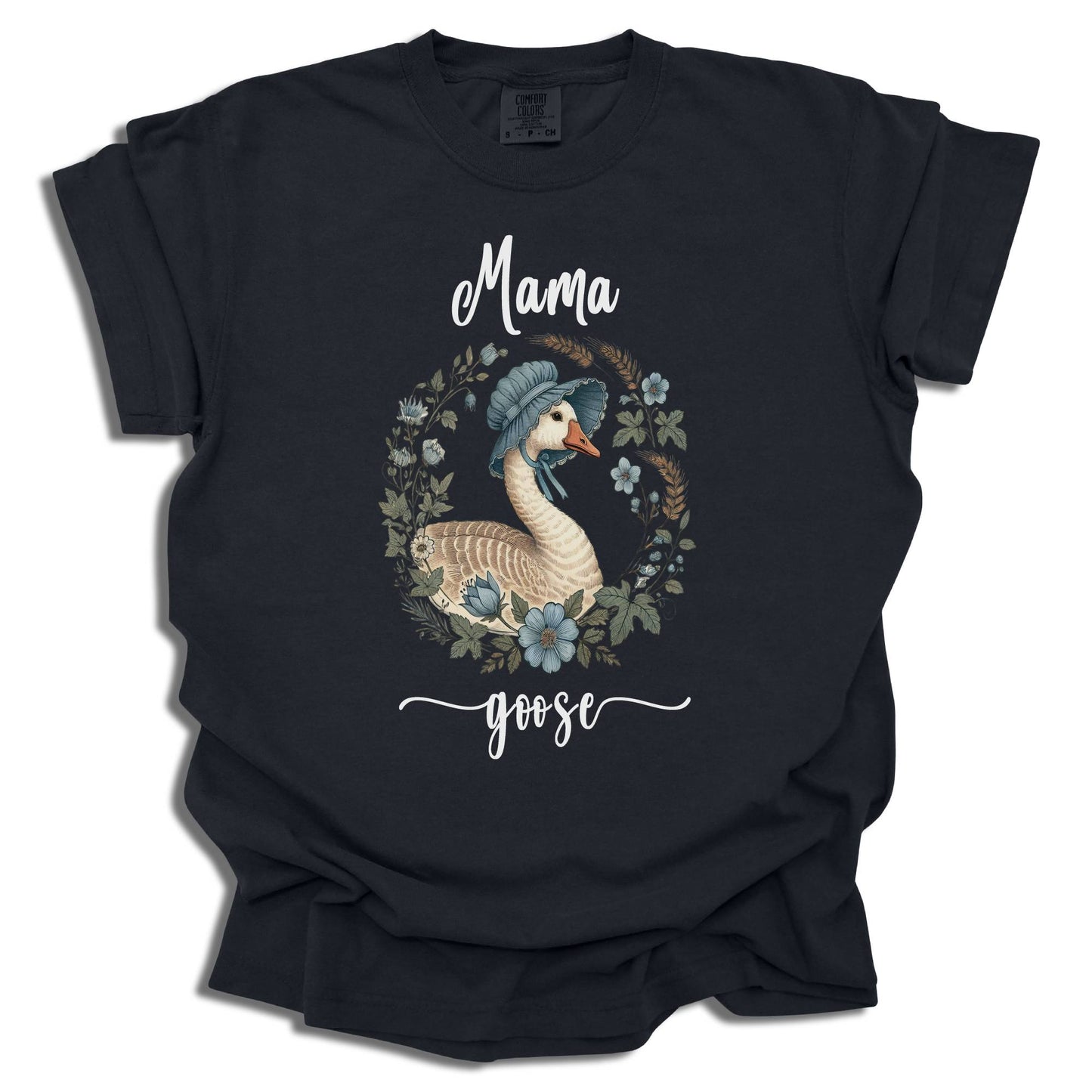 Mama Goose T-Shirt | Floral Goose Mother's Day Gift | Spring Animal Design | Comfort Colors® - c197a25