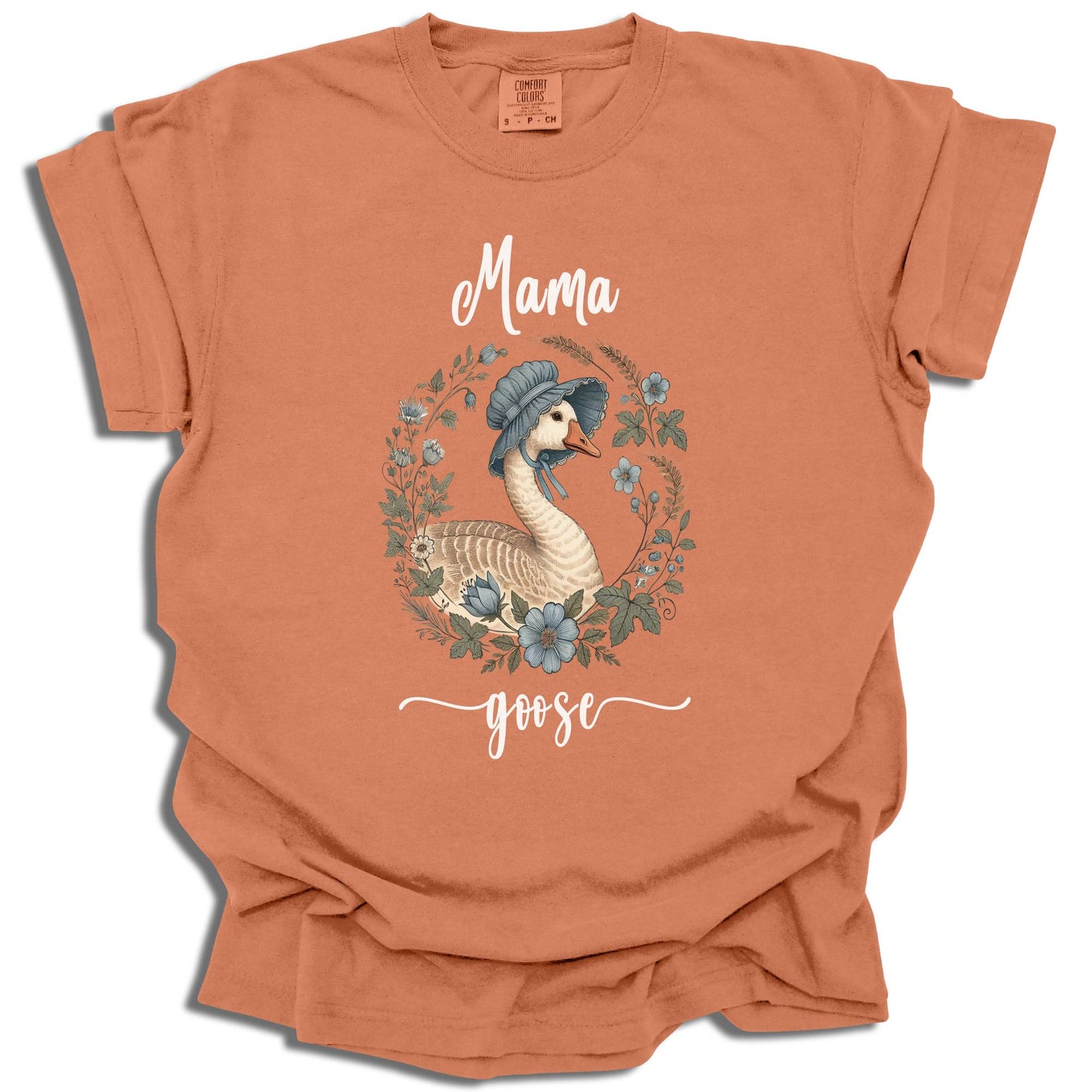 Mama Goose T-Shirt | Floral Goose Mother's Day Gift | Spring Animal Design | Comfort Colors® - c197a25
